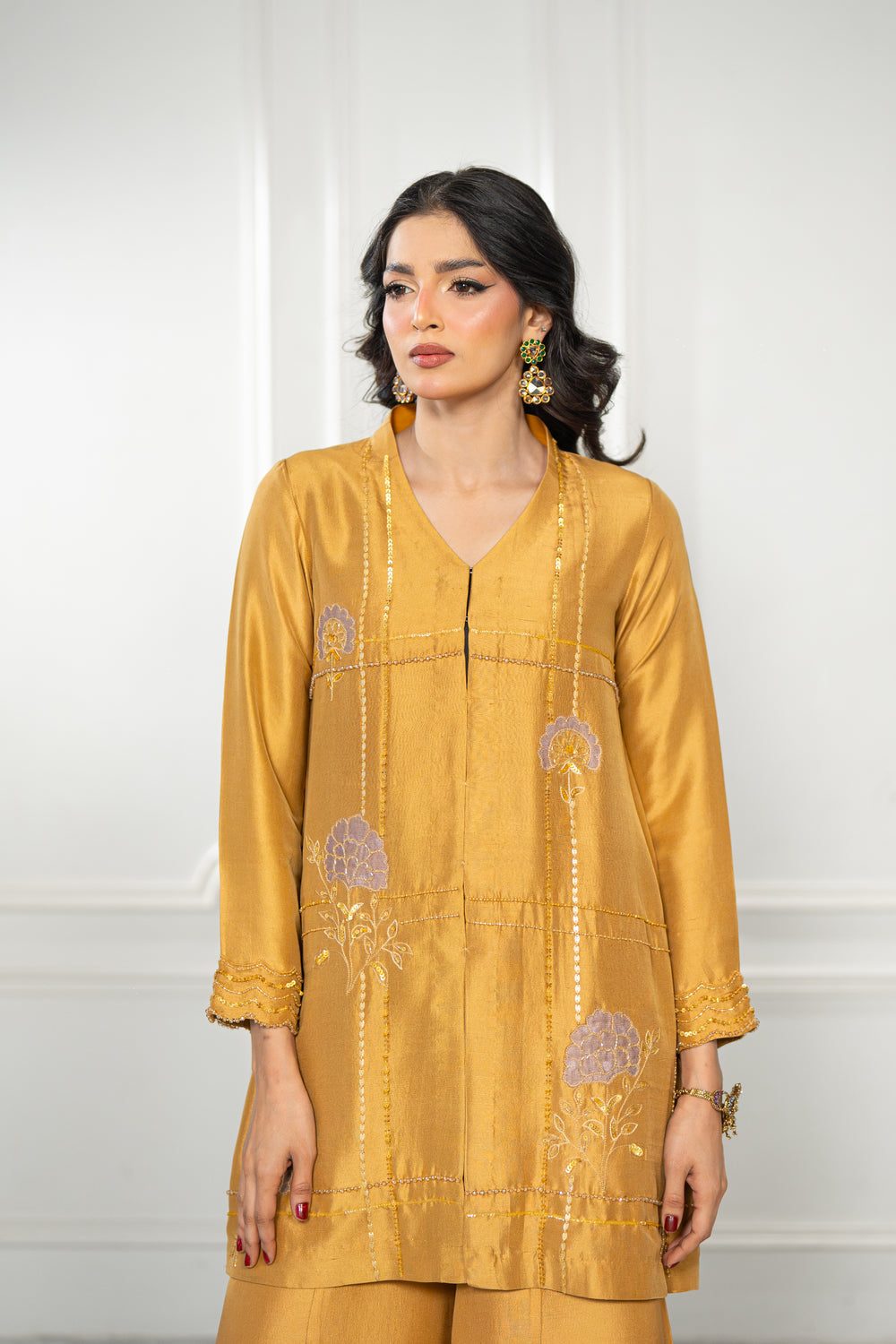 Wahaj M Khan | Lra Eid Collection 26 | Mustard Lilac RS Lyra JS by Wahaj M Khan - Designer Dress  - Type : Ladies Clothes - Available at Libayah - 100% Original 