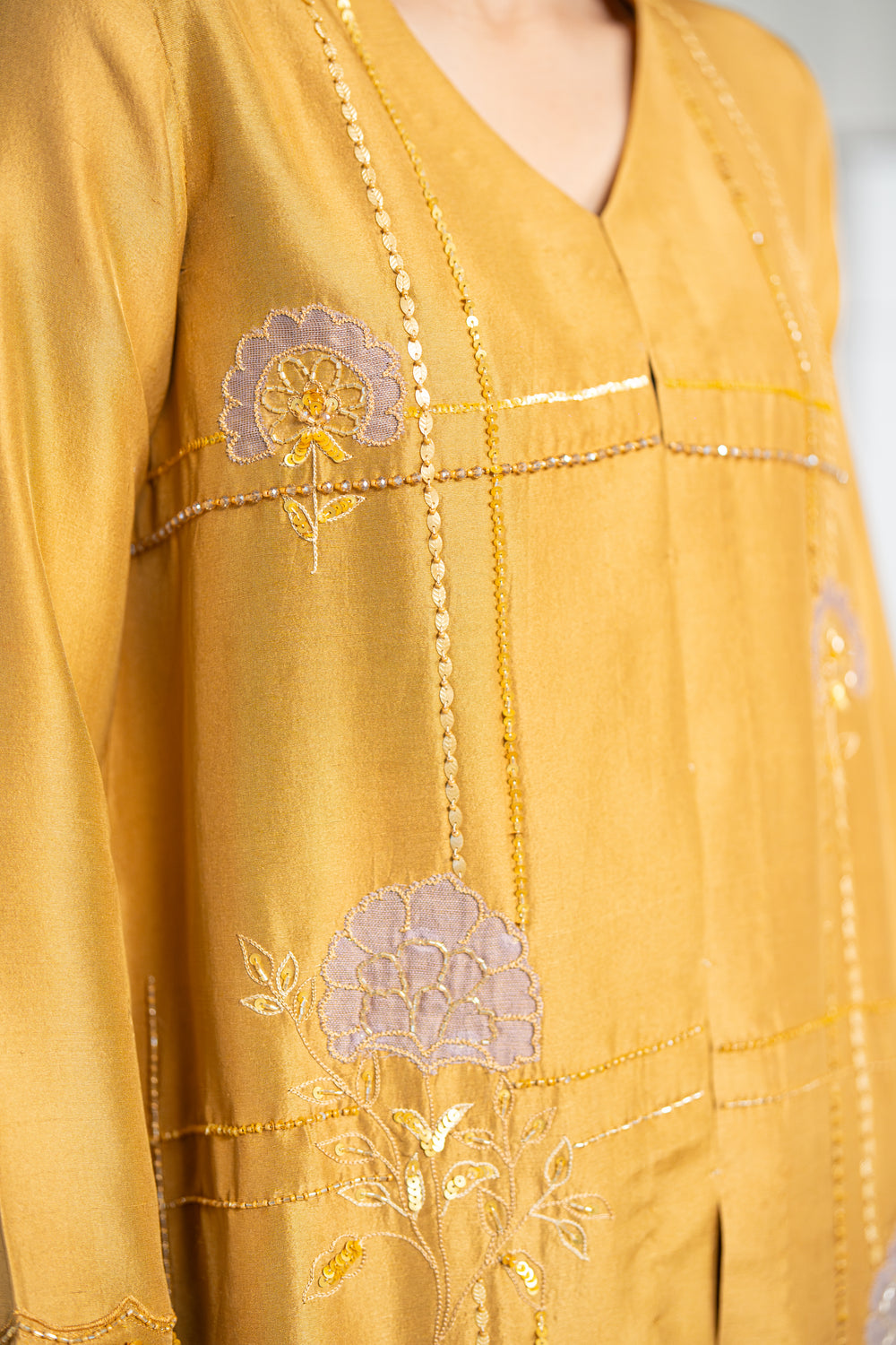 Wahaj M Khan | Lra Eid Collection 26 | Mustard Lilac RS Lyra JS by Wahaj M Khan - Designer Dress  - Type : Ladies Clothes - Available at Libayah - 100% Original 