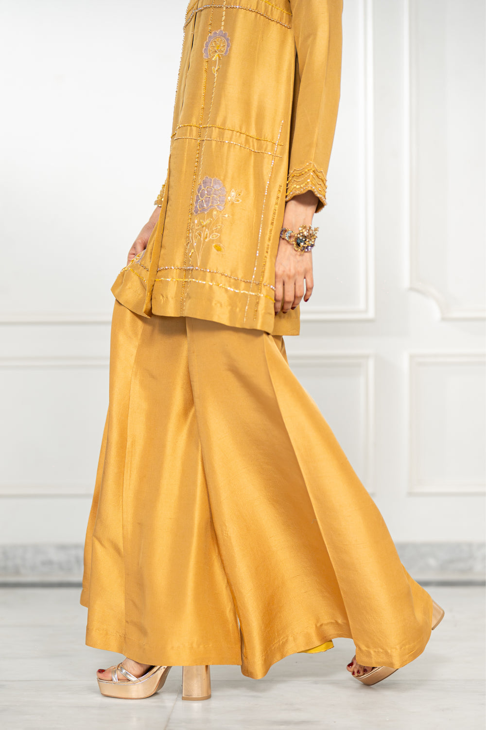 Wahaj M Khan | Lra Eid Collection 26 | Mustard Lilac RS Lyra JS by Wahaj M Khan - Designer Dress  - Type : Ladies Clothes - Available at Libayah - 100% Original 