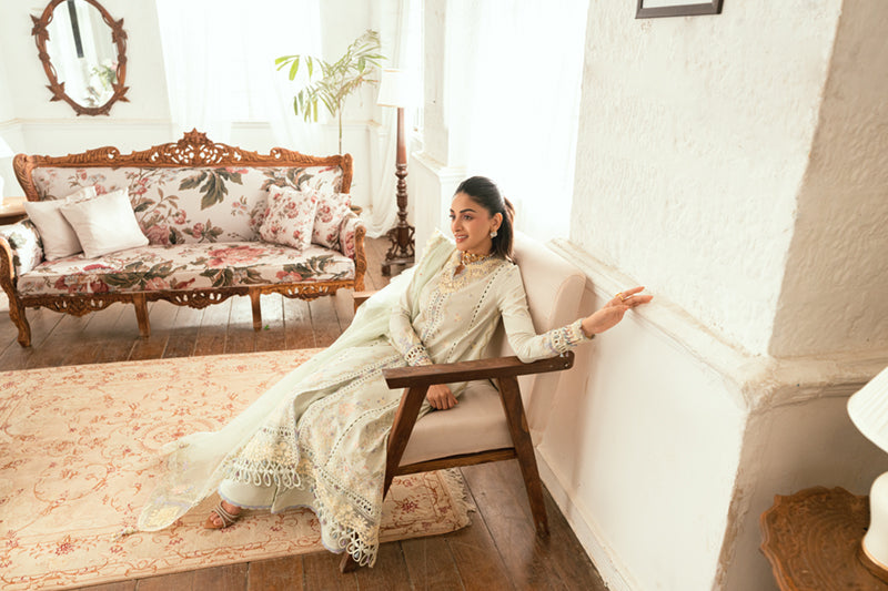 Qalamkar | Luxury Lawn Eid Edit | SB-08 Rimsha by Qalamkar - Designer Dress - Type: Ladies Clothes - Available at Libayah - 100% Original