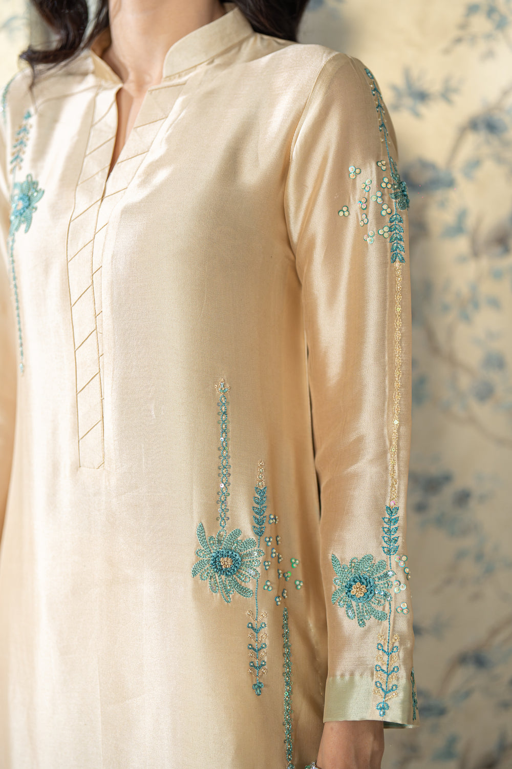 Wahaj M Khan | Lra Eid Collection 26 | Gold Ferozi Outfit by Wahaj M Khan - Designer Dress  - Type : Ladies Clothes - Available at Libayah - 100% Original 