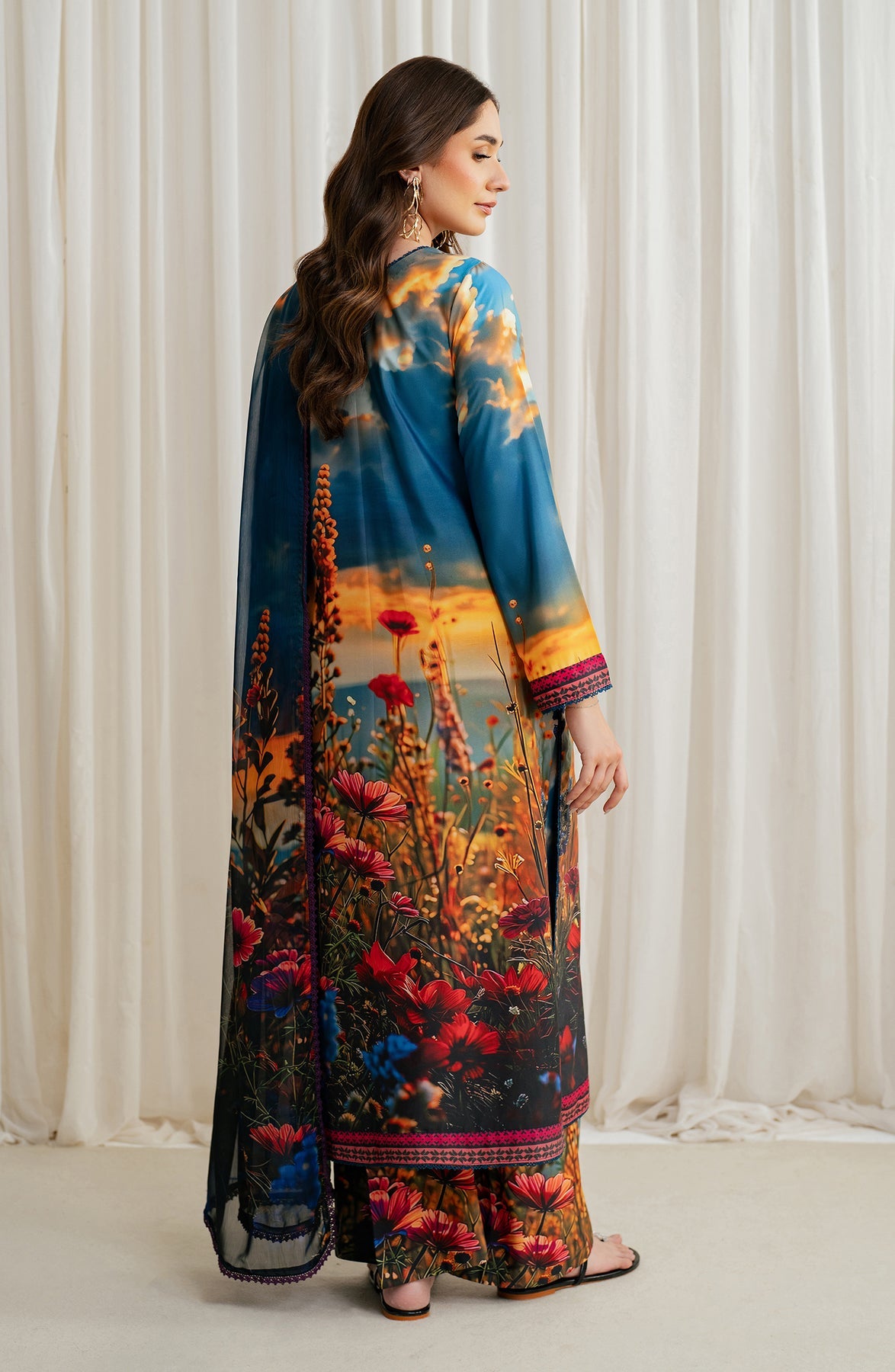 Zarif | Prints 24 |   ZGS 04 OCEAN by Zarif - Designer Dress - Type: Ladies Clothes - Available at Libayah - 100% Original