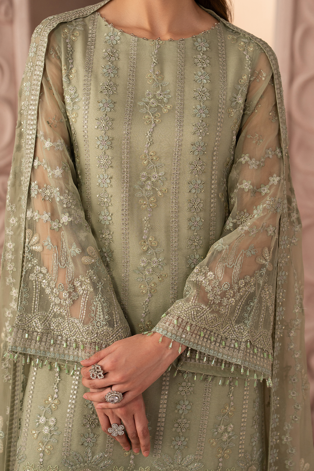 Lavish Premium | Izhare Muhabbat | Green Petal by Lavish Premium - Designer Dress  - Type : Ladies Clothes - Available at Libayah - 100% Original 