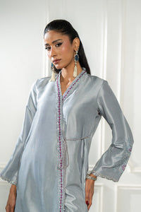 Wahaj M Khan | Lra Eid Collection 26 | Grey Rawsilk Wrap by Wahaj M Khan - Designer Dress  - Type : Ladies Clothes - Available at Libayah - 100% Original 