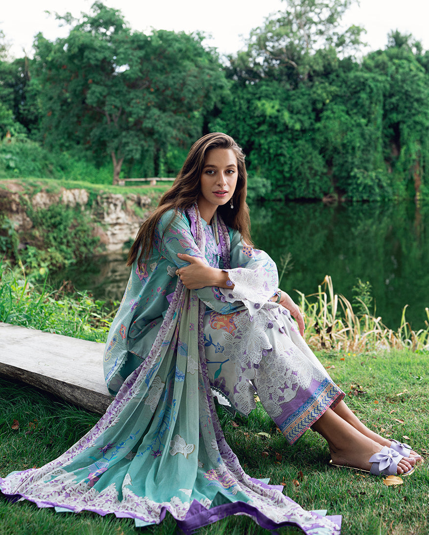 Roheenaz | Garden Veal Printed Lawn 25 | Jazmine Haze. by Roheenaz - Designer Dress - Type: Ladies Clothes - Available at Libayah - 100% Original