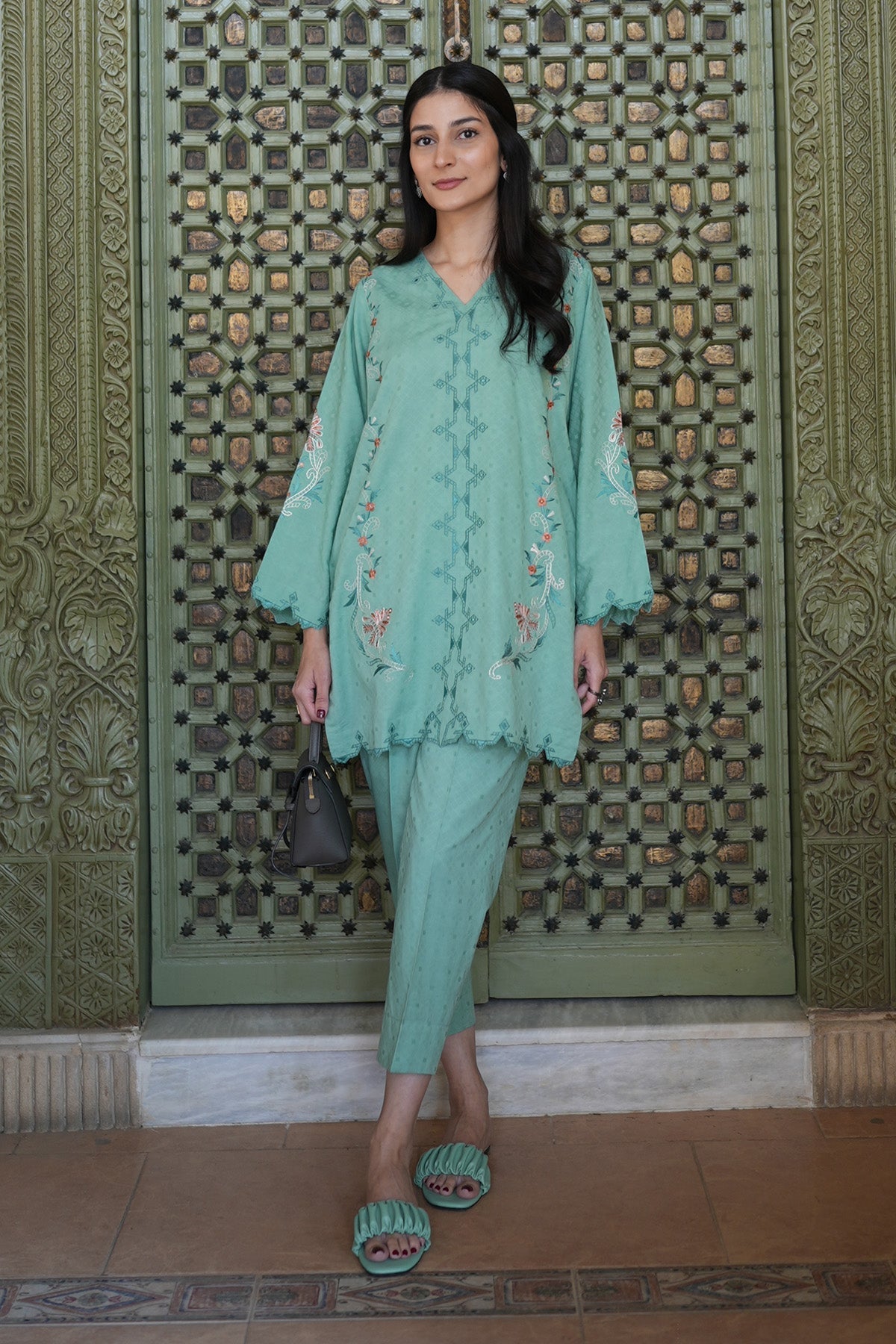 Sahar | Ready to Wear Basics | Teal Oasis by Sahar - Designer Dress - Type: Ladies Clothes - Available at Libayah - 100% Original