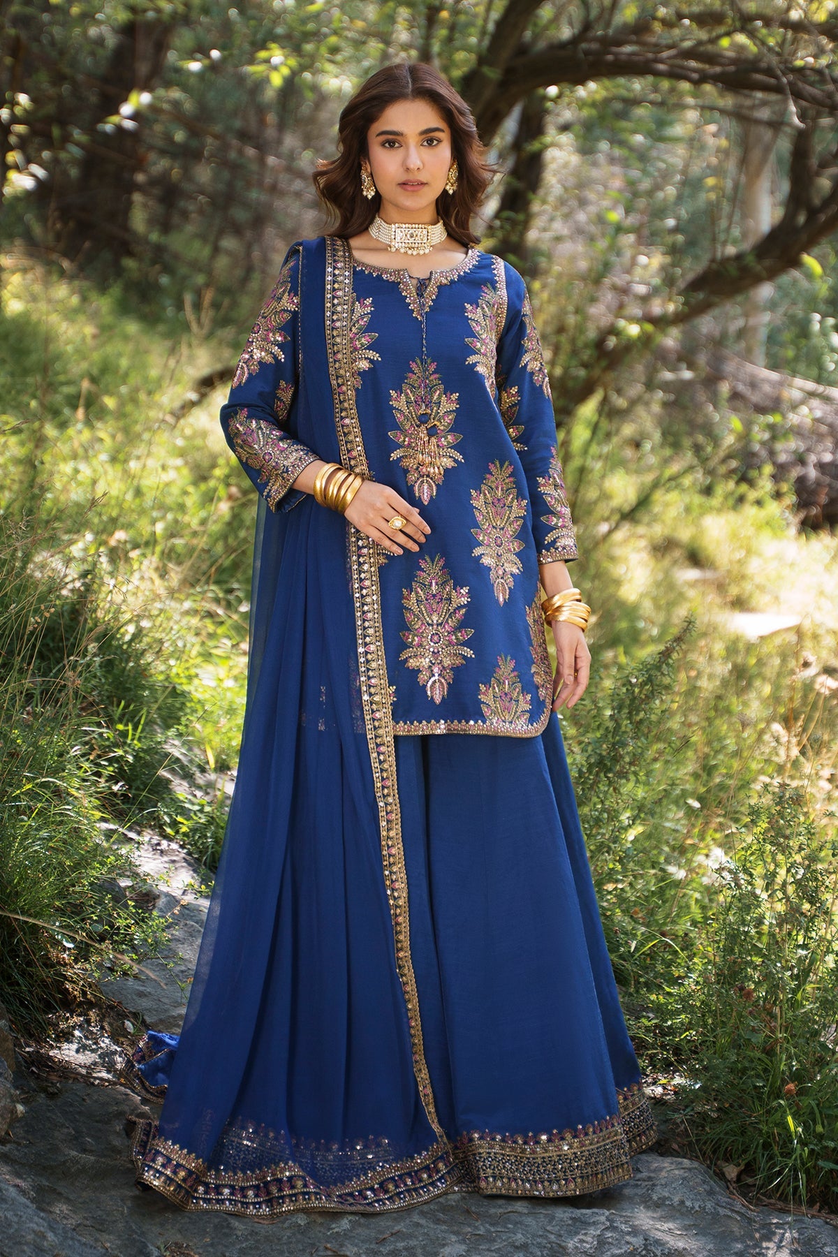 Charizma | Festive Pret | Embroidered Raw Silk CMA-6-440 by Charizma - Designer Dress  - Type : Ladies Clothes - Available at Libayah - 100% Original 