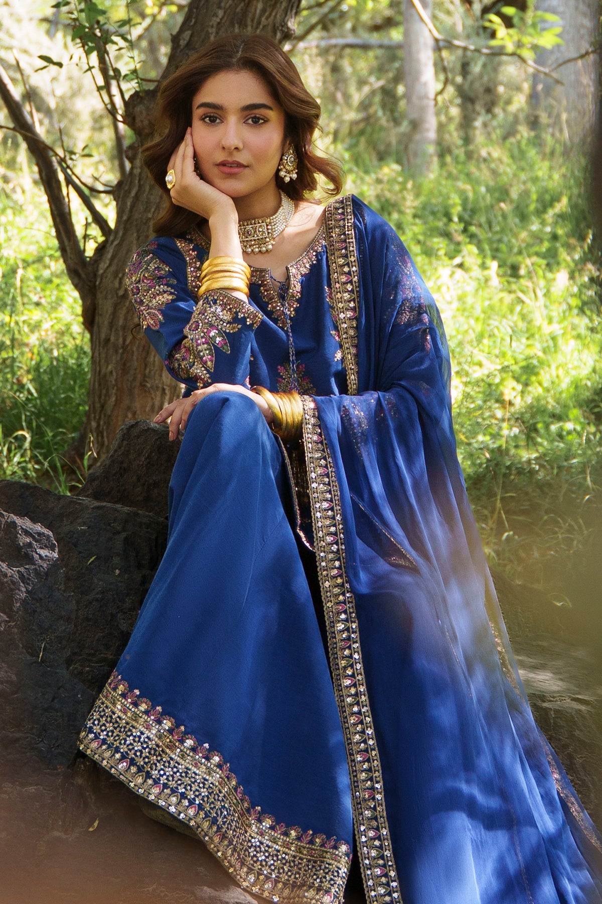 Charizma | Festive Pret | Embroidered Raw Silk CMA-6-440 by Charizma - Designer Dress  - Type : Ladies Clothes - Available at Libayah - 100% Original 