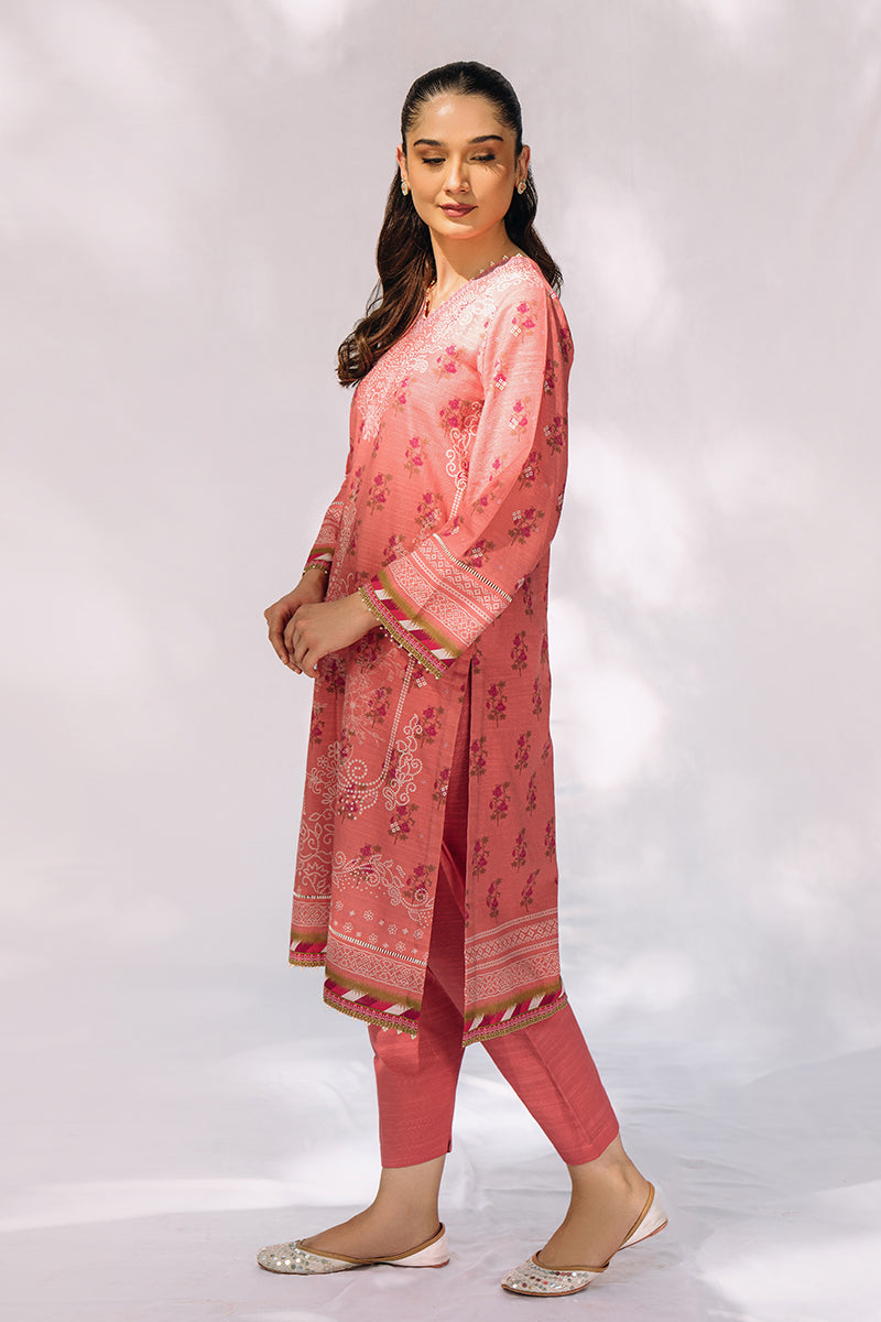 Cross Stitch | Daily Wear | PEACH BLOSSOM by Cross Stitch - Designer Dress - Type: Casuals - Available at Libayah - 100% Original