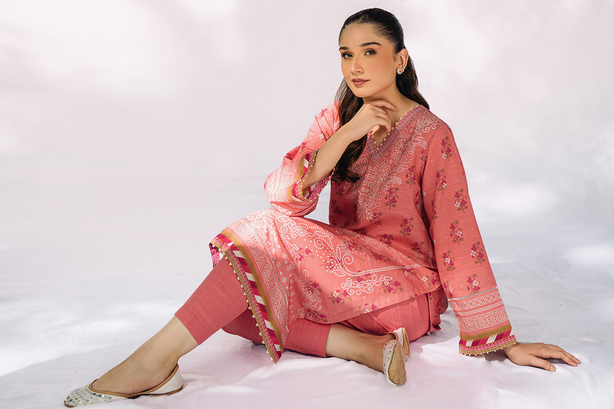 Cross Stitch | Daily Wear | PEACH BLOSSOM by Cross Stitch - Designer Dress - Type: Casuals - Available at Libayah - 100% Original