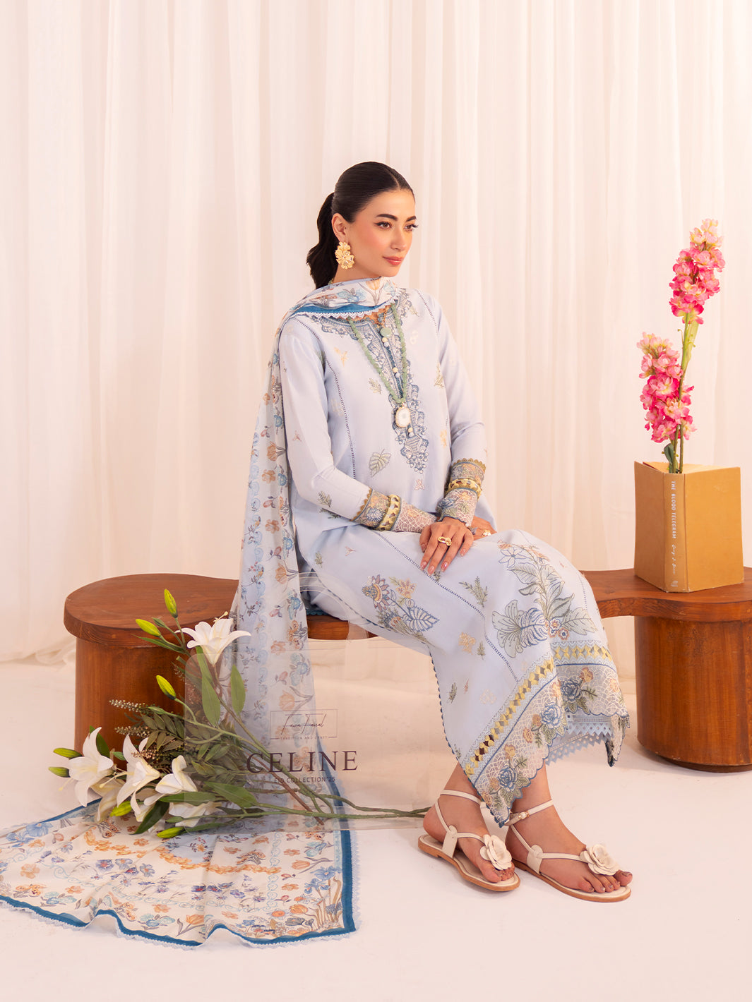Faiza Faisal | Celine Eid 25 | ROMY by Faiza Faisal - Designer Dress - Type: Ladies Clothes - Available at Libayah - 100% Original