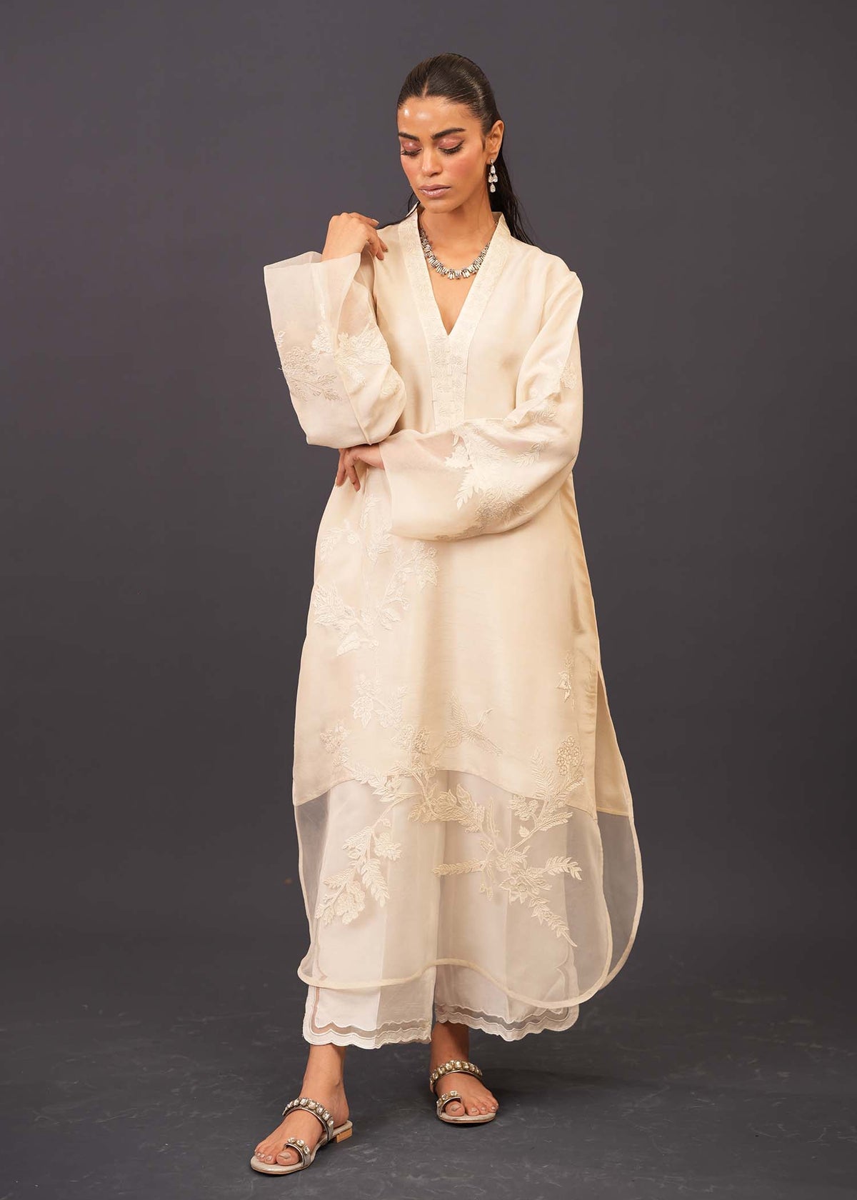 Mahgul | Emerald Hill Formals | Ivory Hill by Mahgul - Designer Dress - Type: Ladies Clothes - Available at Libayah - 100% Original