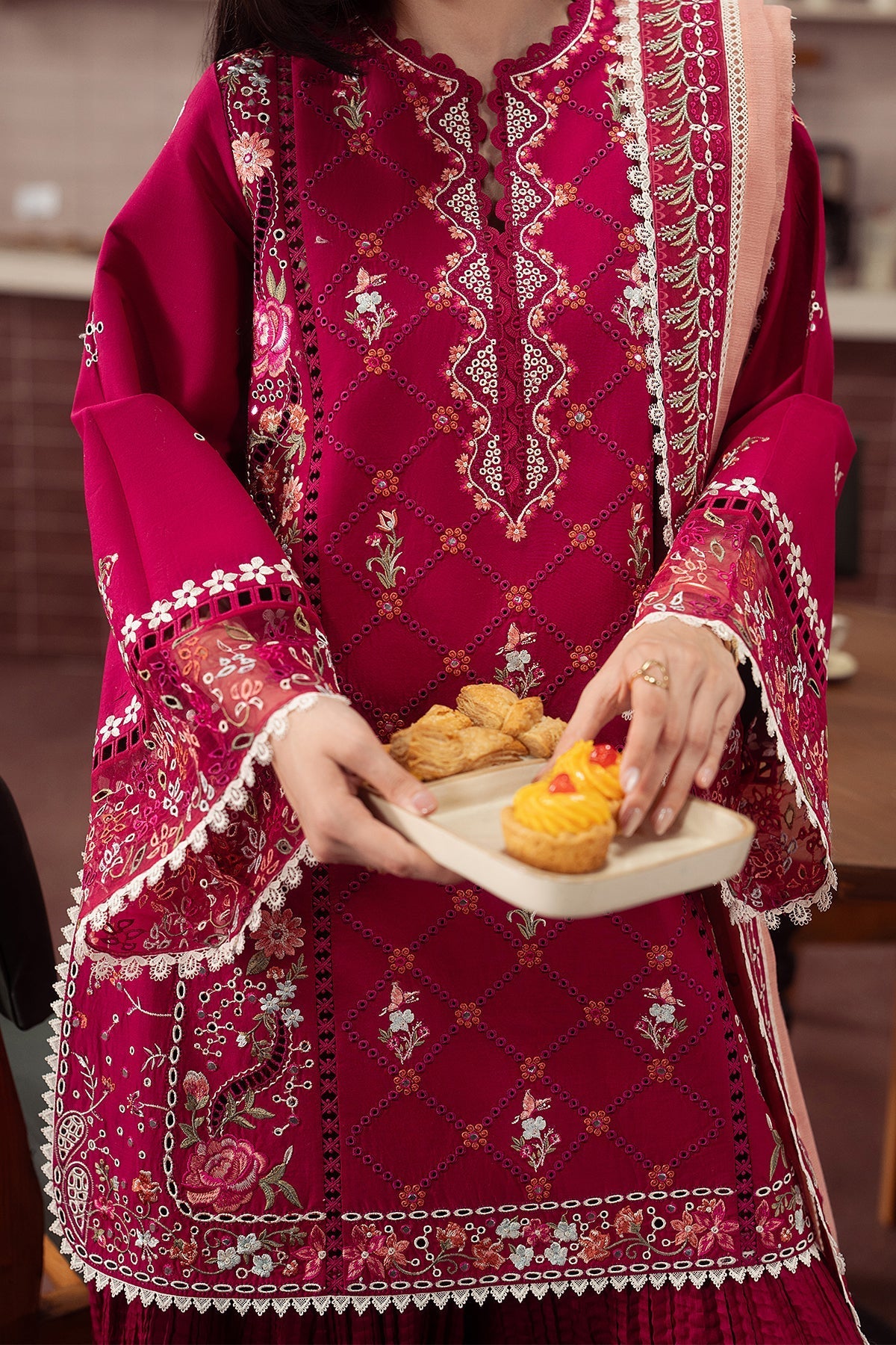 Afrozeh | Basic Pret 26 RTW | NACRE by Afrozeh - Designer Dress  - Type : Ladies Clothes - Available at Libayah - 100% Original 