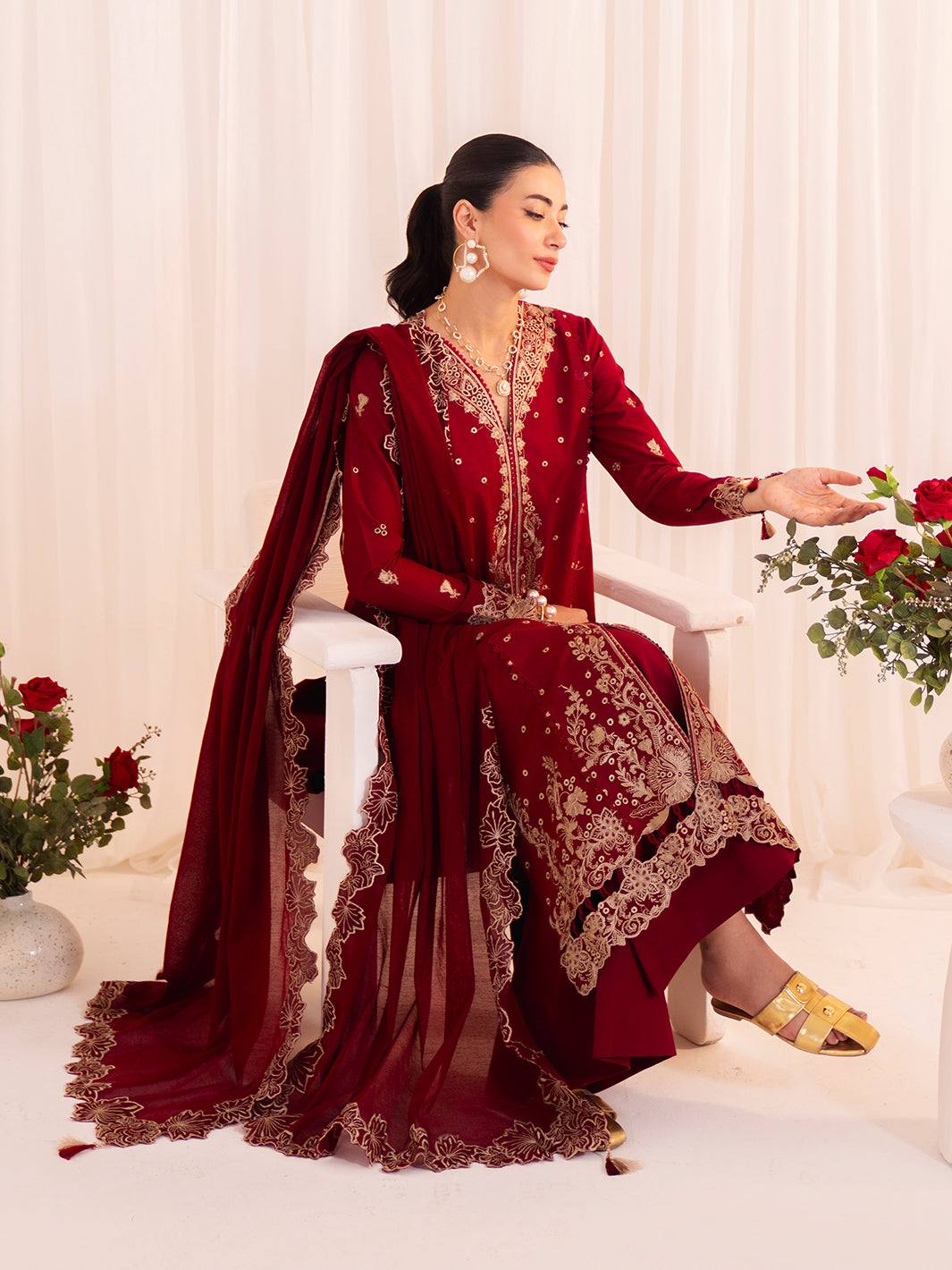 Faiza Faisal | Celine Eid 25 | ELINA by Faiza Faisal - Designer Dress - Type: Ladies Clothes - Available at Libayah - 100% Original