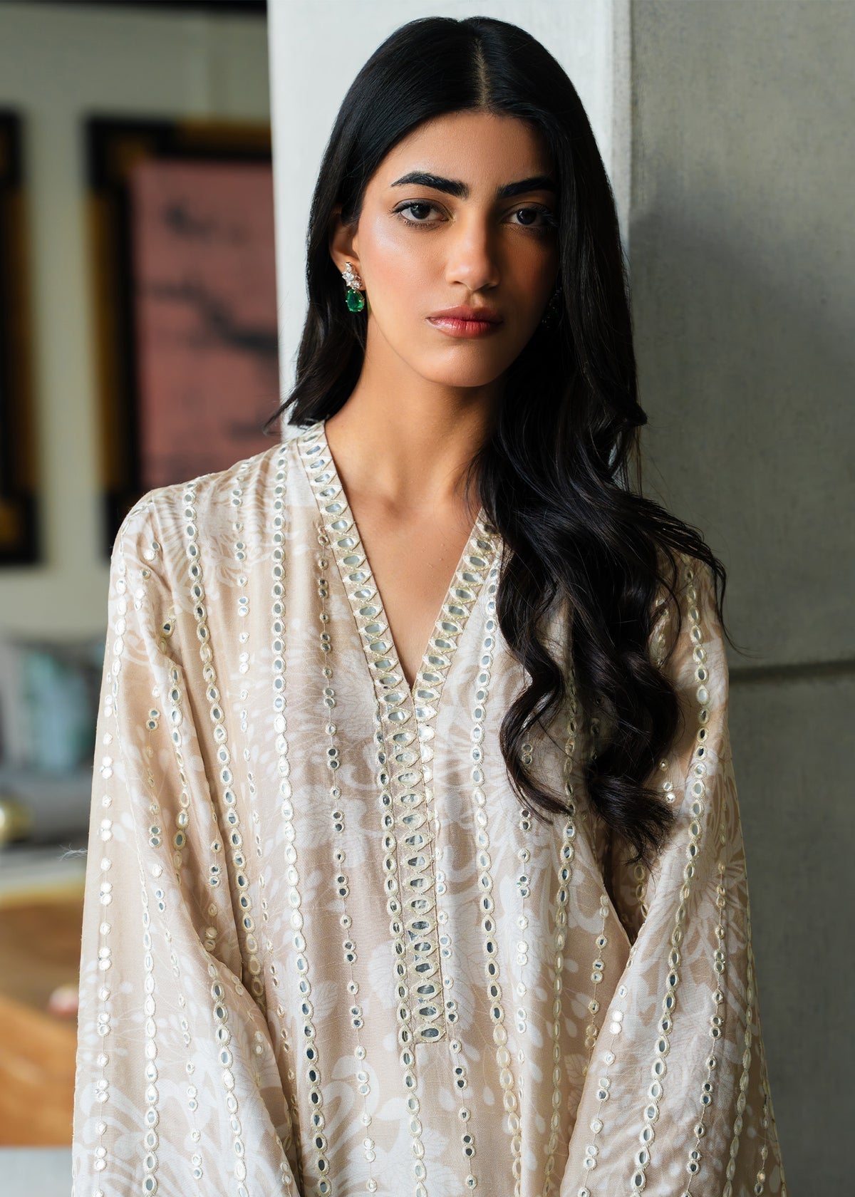 Mahgul | Mahsa Formals | Moonlit Sand by Mahgul - Designer Dress  - Type : Ladies Clothes - Available at Libayah - 100% Original 
