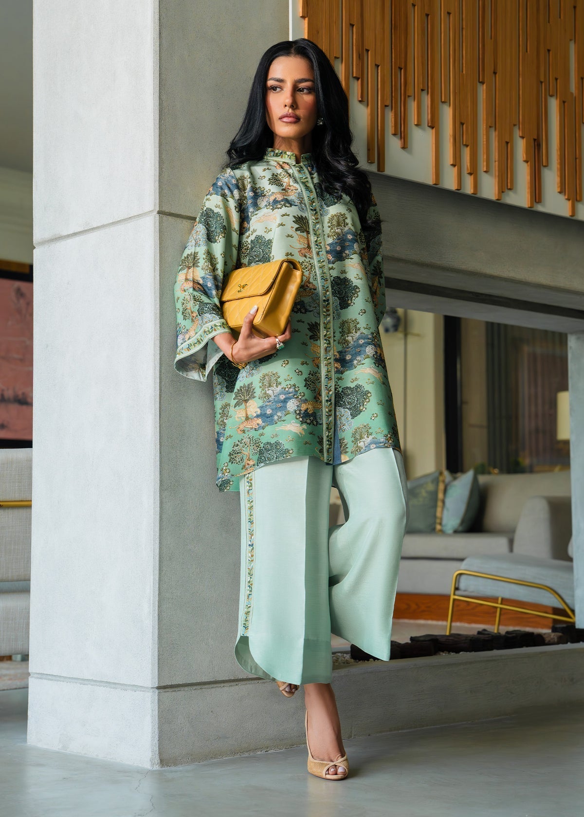 Mahgul | Mahsa Formals | Mint Whisper by Mahgul - Designer Dress  - Type : Ladies Clothes - Available at Libayah - 100% Original 