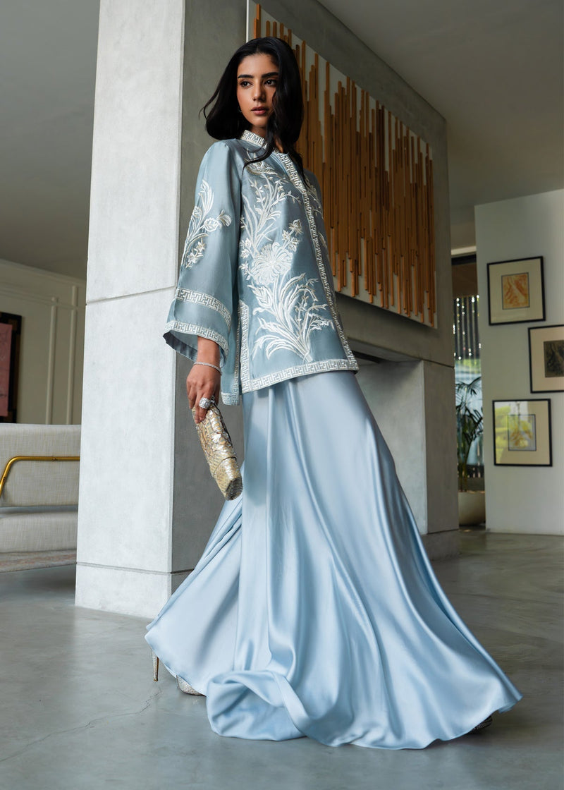 Mahgul | Mahsa Formals | Grey Mirage by Mahgul - Designer Dress  - Type : Ladies Clothes - Available at Libayah - 100% Original 