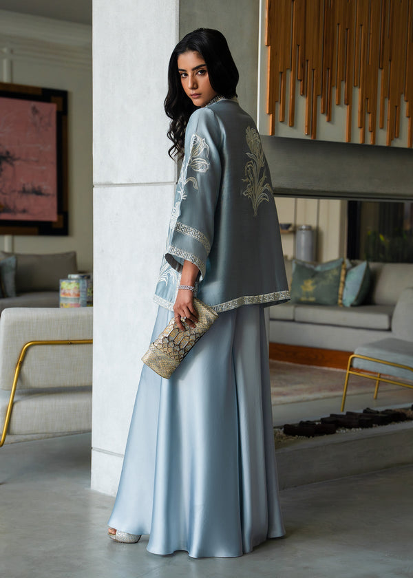 Mahgul | Mahsa Formals | Grey Mirage by Mahgul - Designer Dress  - Type : Ladies Clothes - Available at Libayah - 100% Original 