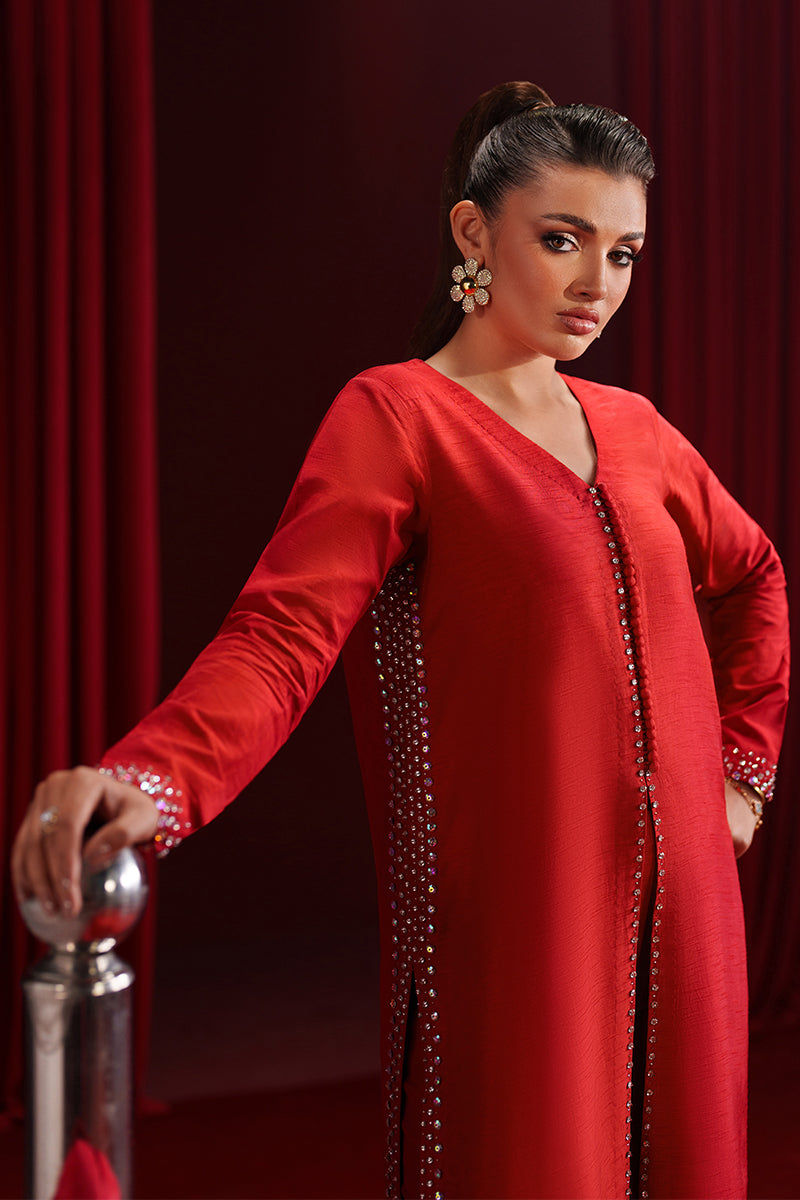 Fozia Khalid | Ombre Luxe | Velour - Designer Dress - Type : Ladies Clothes - Available at Libayah - 100% Original