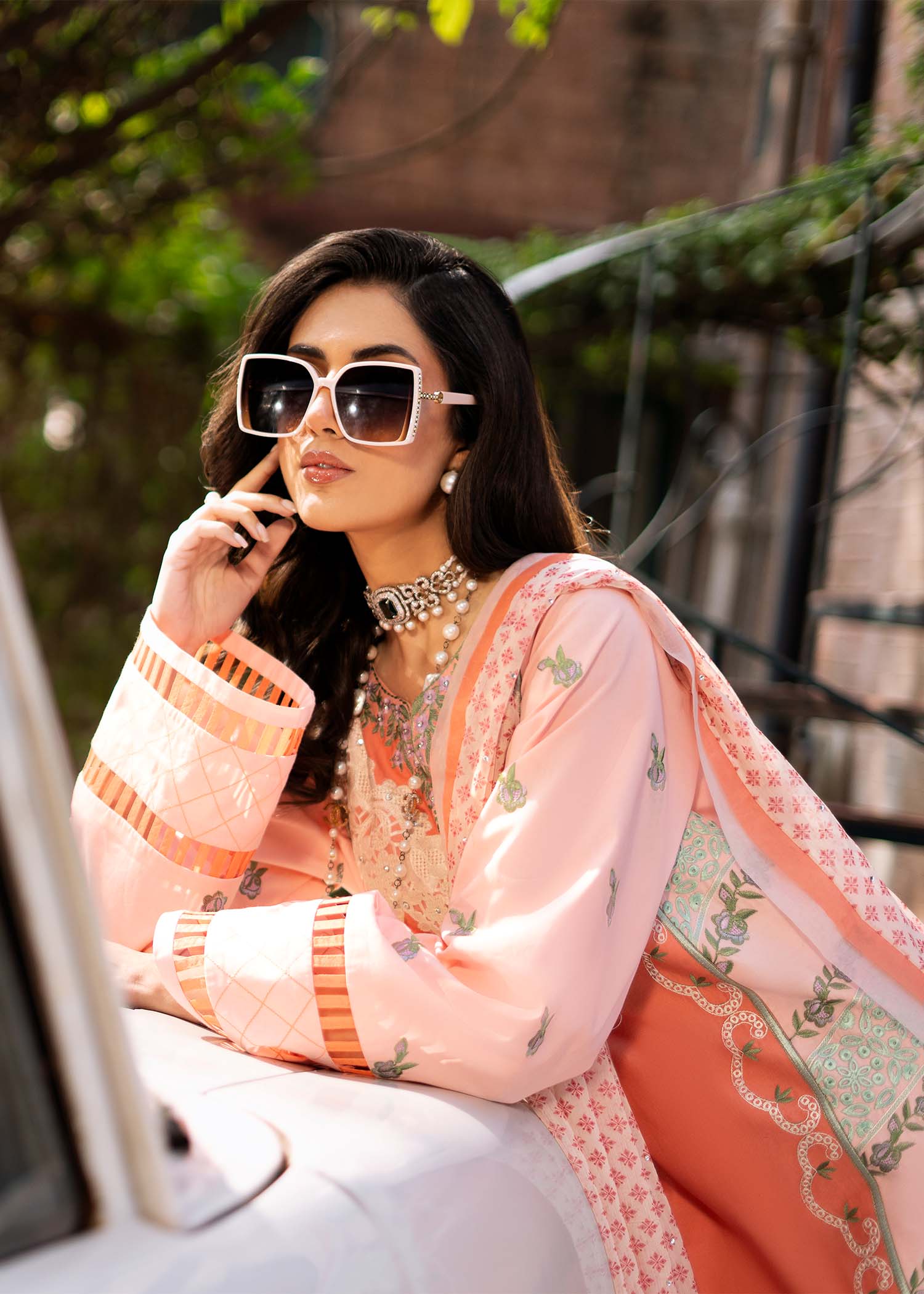 Fozia Khalid | Blossom Festive Lawn 25 | Zinnia by Fozia Khalid - Designer Dress - Type: Ladies Clothes - Available at Libayah - 100% Original