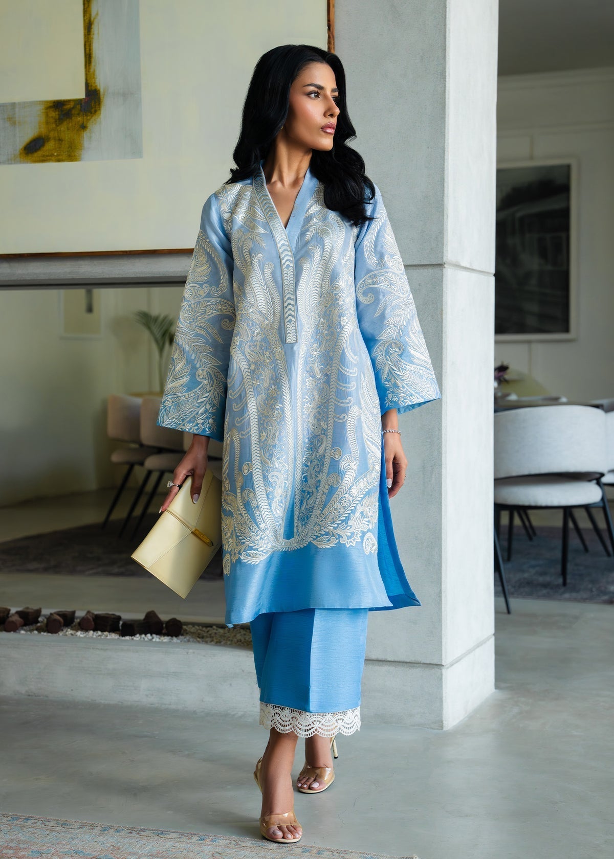 Mahgul | Mahsa Formals | Sky Whisper by Mahgul - Designer Dress  - Type : Ladies Clothes - Available at Libayah - 100% Original 