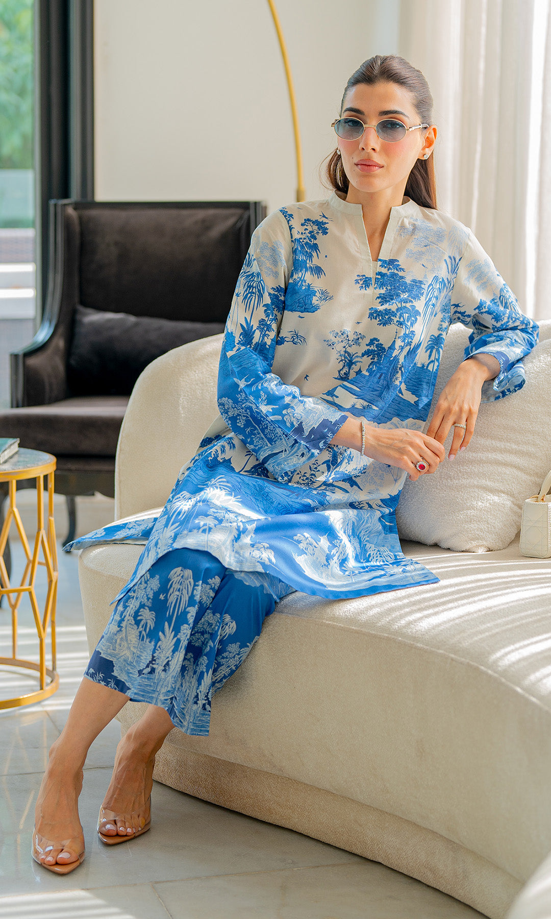 Sahar | Selene Vol 2 | Vignettes in Blue by Sahar - Designer Dress - Type: Ladies Clothes - Available at Libayah - 100% Original