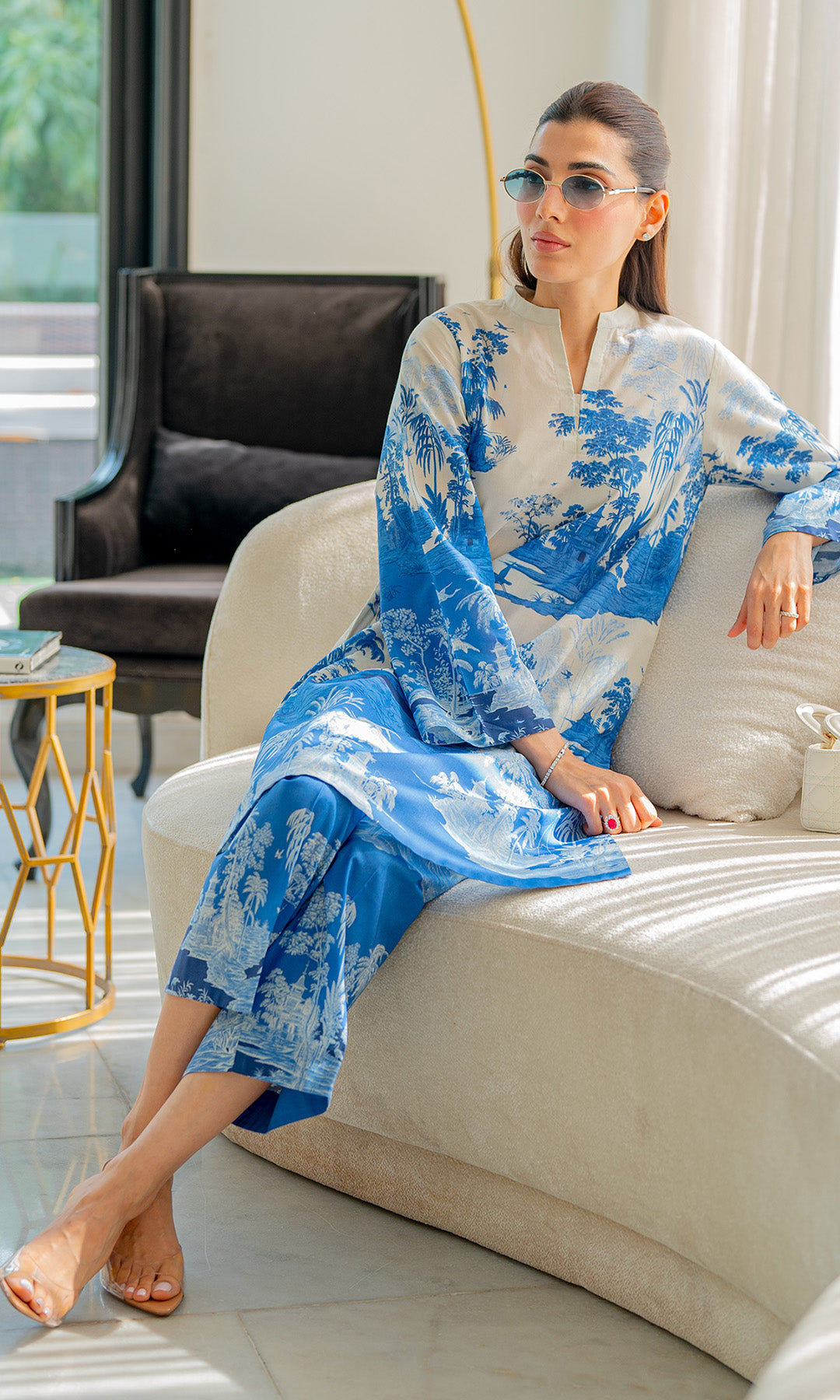 Sahar | Selene Vol 2 | Vignettes in Blue by Sahar - Designer Dress - Type: Ladies Clothes - Available at Libayah - 100% Original