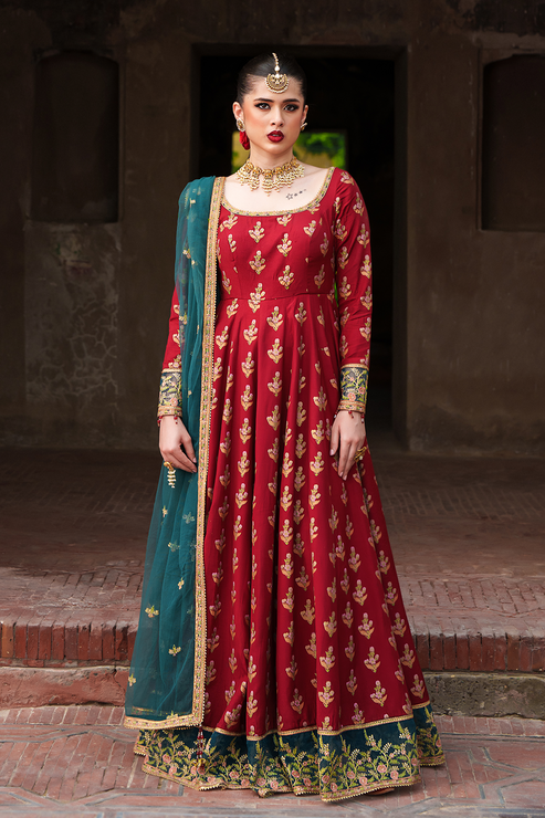 SCARLET – authentic Pakistani formal dress from the Saad Shaikh Zaria Festive Pret 25 collection for women in the UK