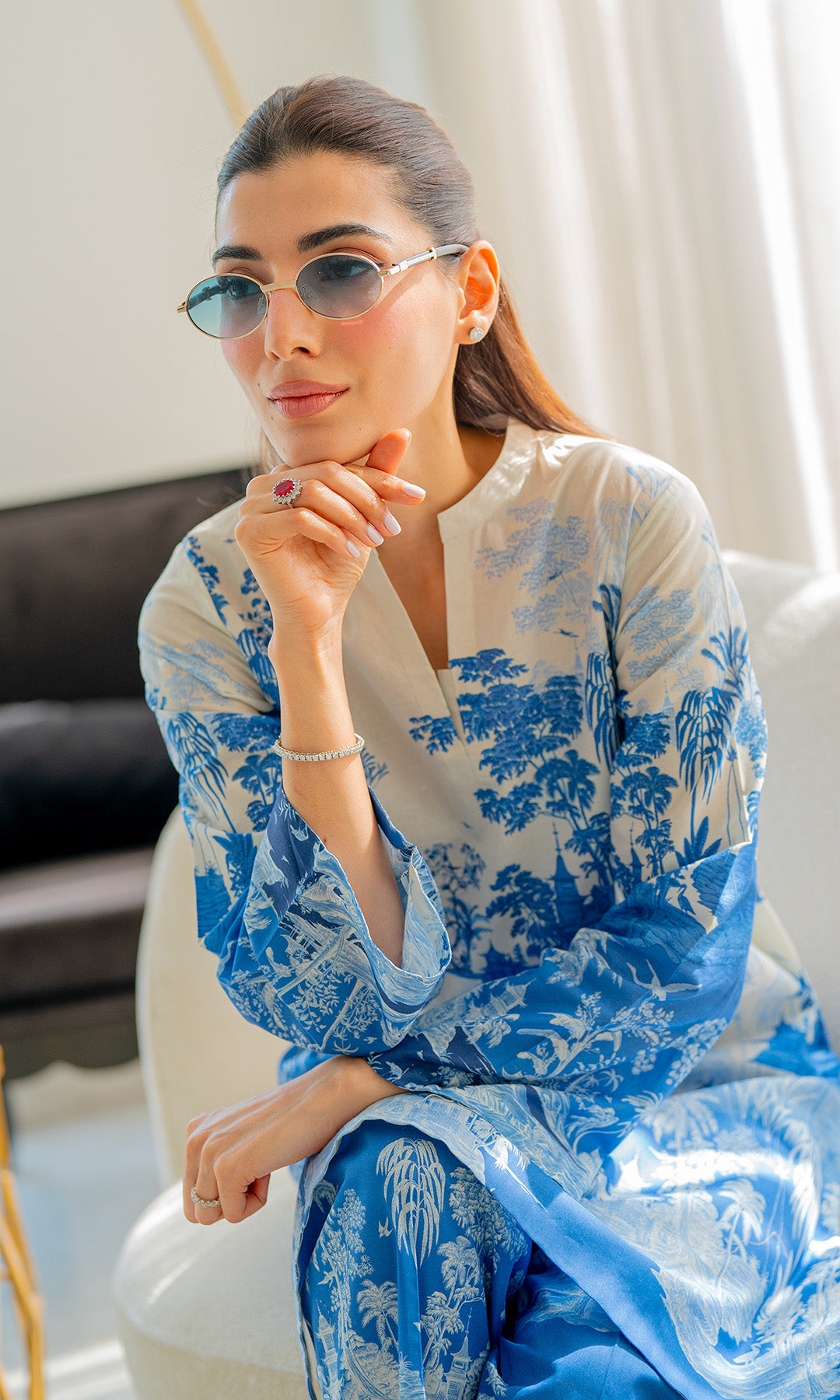 Sahar | Selene Vol 2 | Vignettes in Blue by Sahar - Designer Dress - Type: Ladies Clothes - Available at Libayah - 100% Original