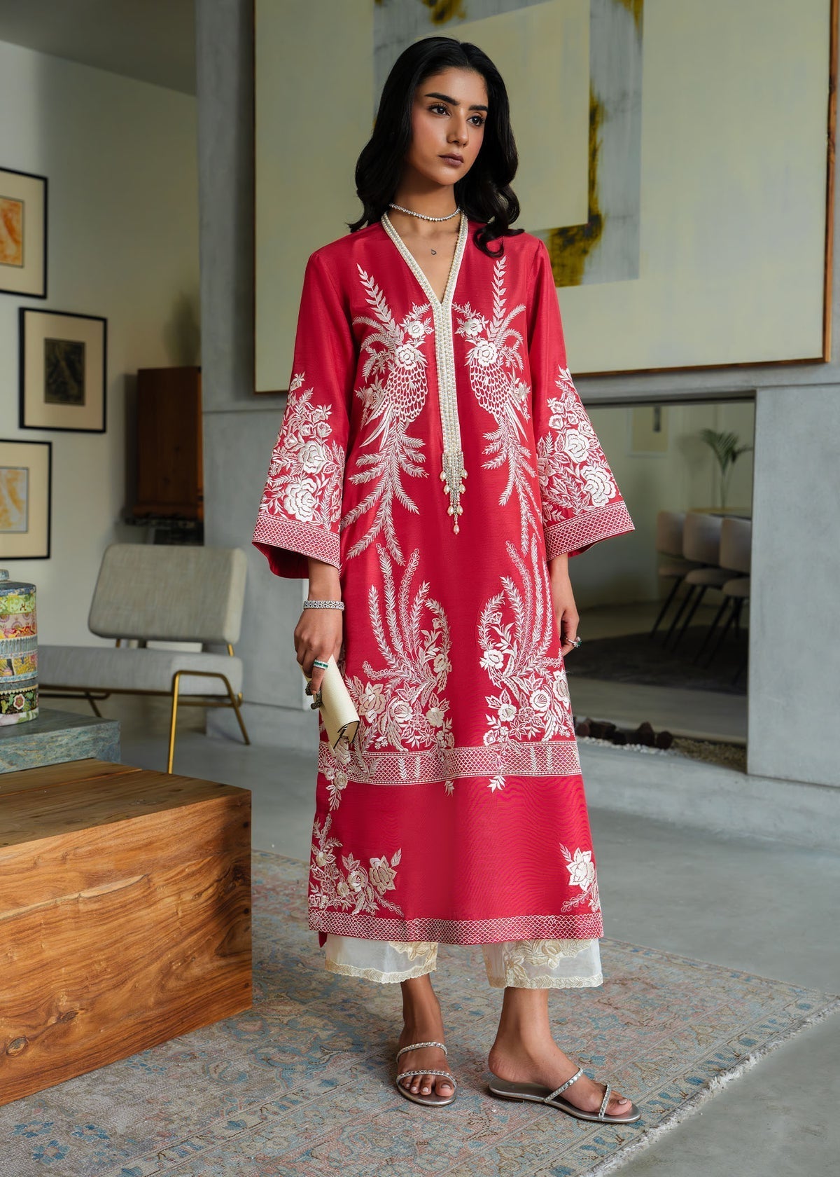 Mahgul | Mahsa Formals | Coral Majesty by Mahgul - Designer Dress  - Type : Ladies Clothes - Available at Libayah - 100% Original 