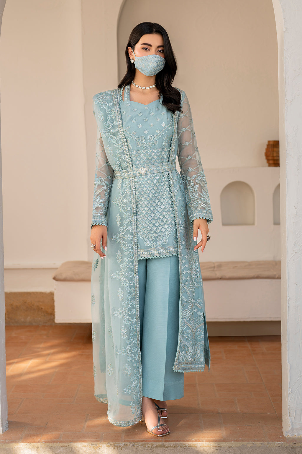 Flossie | Naqsh Formals | S-1405 (B) by Flossie - Designer Dress - Type: Ladies Clothes - Available at Libayah - 100% Original