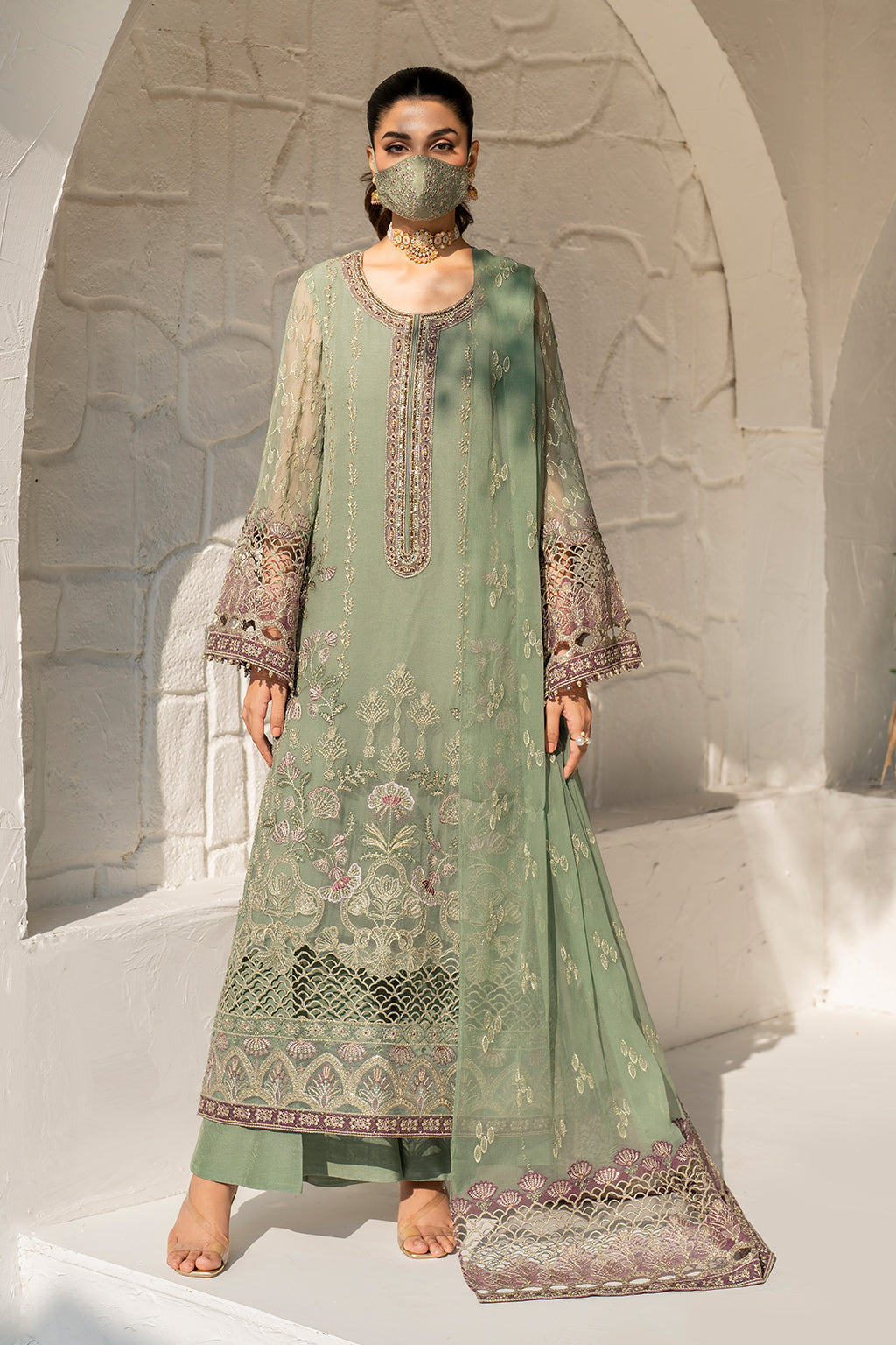Flossie | Naqsh Formals | S-1406 by Flossie - Designer Dress - Type: Ladies Clothes - Available at Libayah - 100% Original
