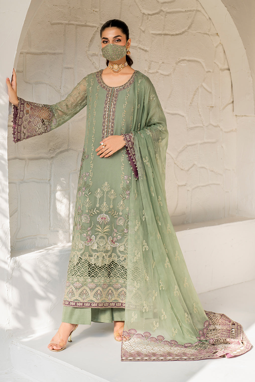 Flossie | Naqsh Formals | S-1406 by Flossie - Designer Dress - Type: Ladies Clothes - Available at Libayah - 100% Original