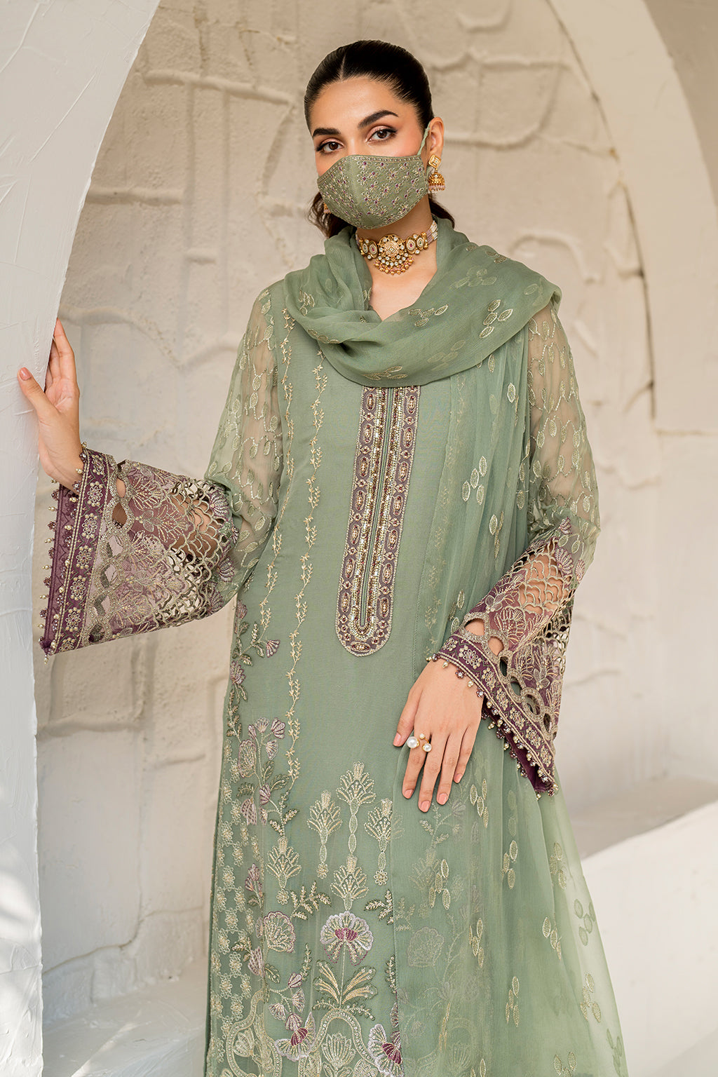 Flossie | Naqsh Formals | S-1406 by Flossie - Designer Dress - Type: Ladies Clothes - Available at Libayah - 100% Original