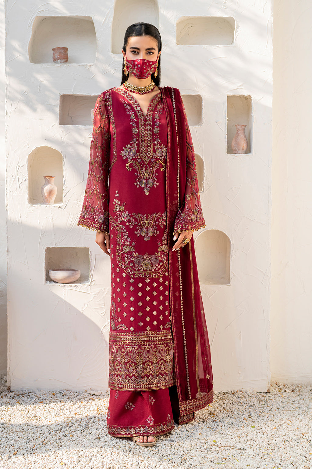Flossie | Naqsh Formals | S-1402 (A) by Flossie - Designer Dress - Type: Ladies Clothes - Available at Libayah - 100% Original