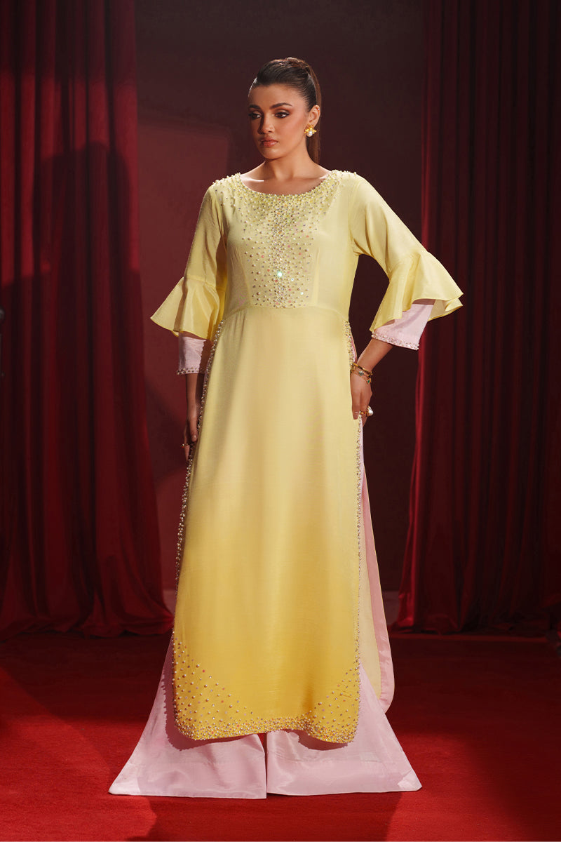 Fozia Khalid | Ombre Luxe | Sunset - Designer Dress - Type : Ladies Clothes - Available at Libayah - 100% Original