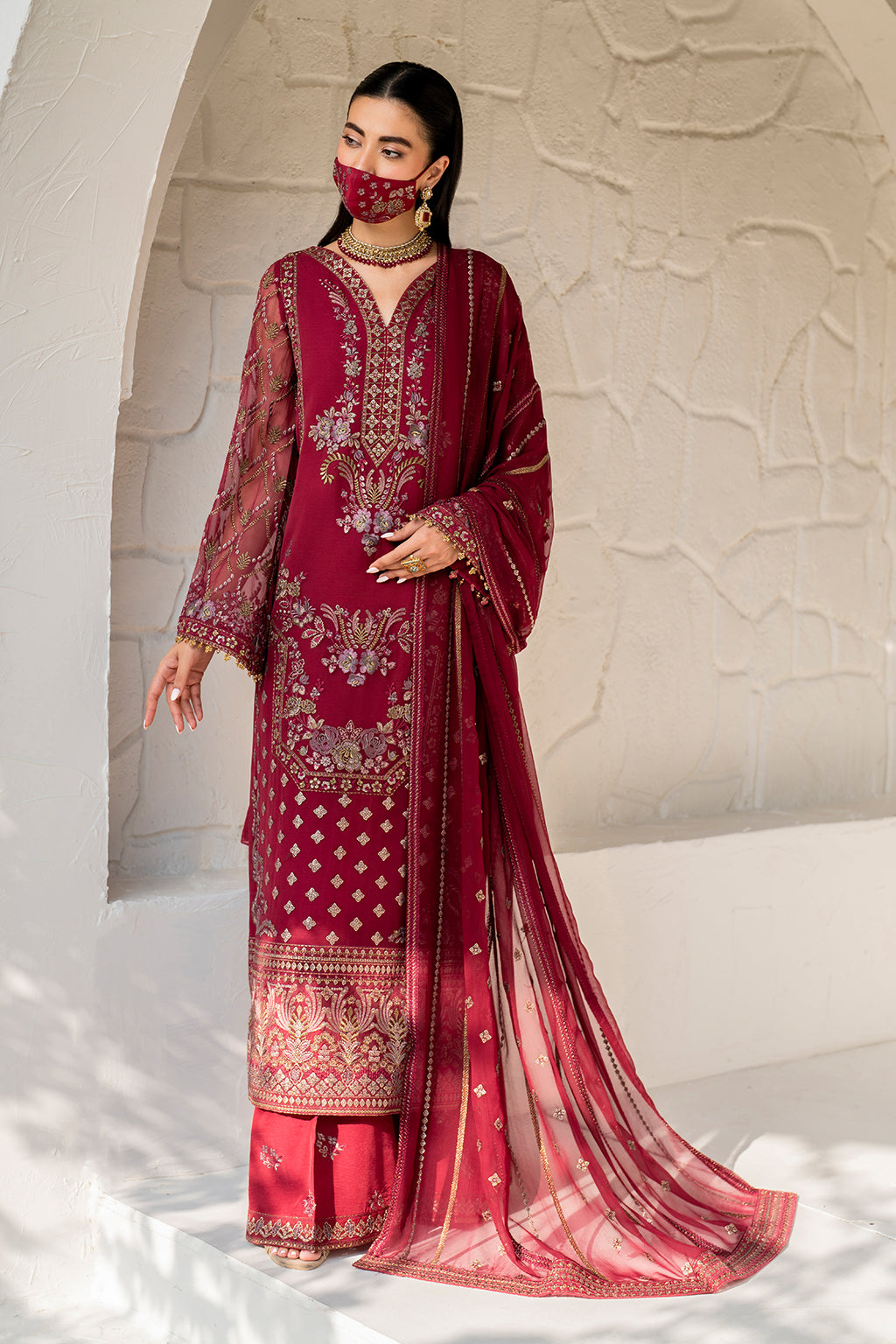 Flossie | Naqsh Formals | S-1402 (A) by Flossie - Designer Dress - Type: Ladies Clothes - Available at Libayah - 100% Original
