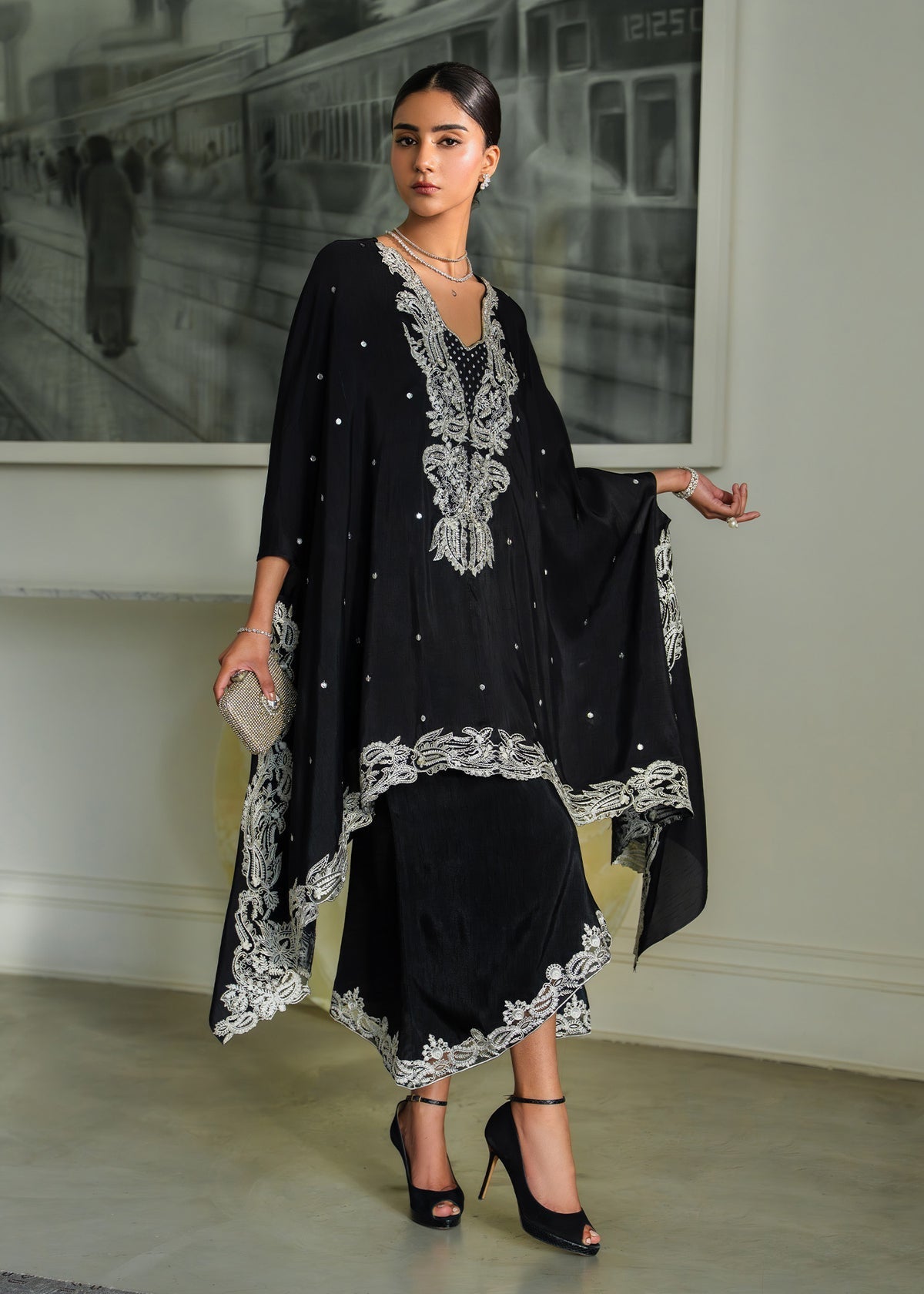 Mahgul | Mahsa Formals | Shadow Luxe by Mahgul - Designer Dress  - Type : Ladies Clothes - Available at Libayah - 100% Original 