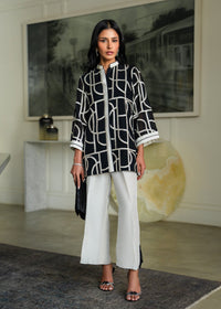 Mahgul | Mahsa Formals |Monochrome Muse by Mahgul - Designer Dress  - Type : Ladies Clothes - Available at Libayah - 100% Original 