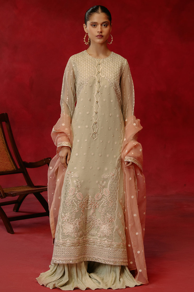 Cross Stitch | Luxe Atelier 24 | PISTACHIO DAWN by Cross Stitch - Designer Dress - Type: Ladies Clothes - Available at Libayah - 100% Original