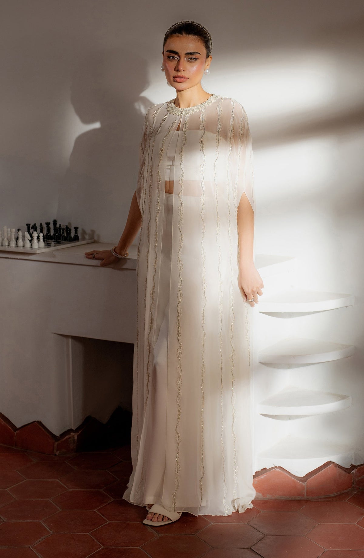 Caia | Luxury Eid Edits 25 | SADIE-WHITE by Caia - Designer Dress - Type: Ladies Clothes - Available at Libayah - 100% Original