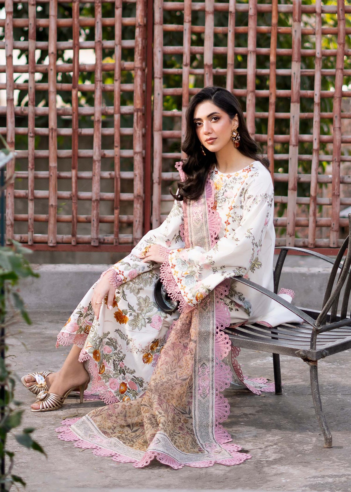 Fozia Khalid | Blossom Festive Lawn 25 | Lilly by Fozia Khalid - Designer Dress - Type: Ladies Clothes - Available at Libayah - 100% Original