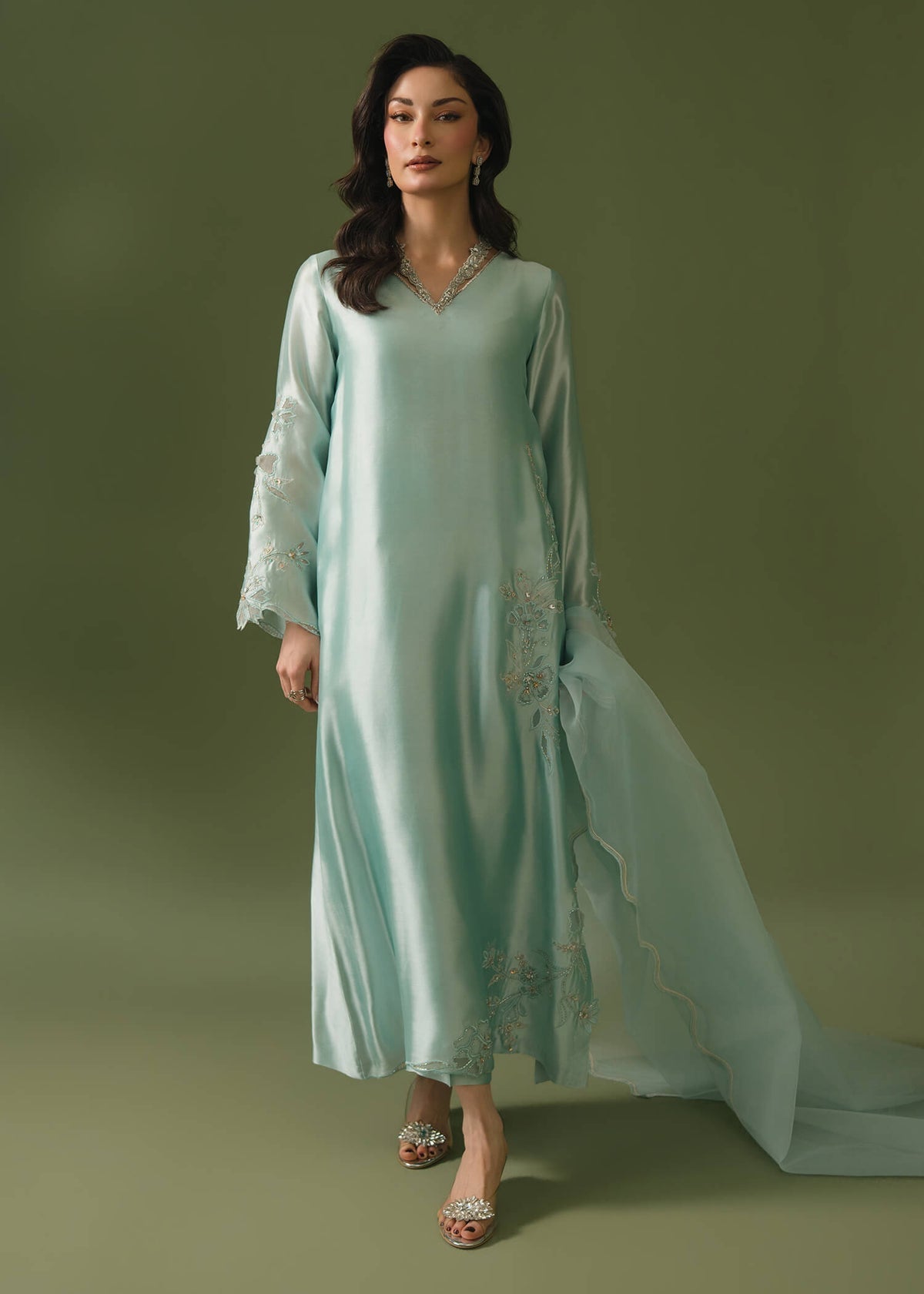 Jeem | Celestial Luxe Formals | ZIRA ICE BLUE by Jeem - Designer Dress  - Type : Ladies Clothes - Available at Libayah - 100% Original 