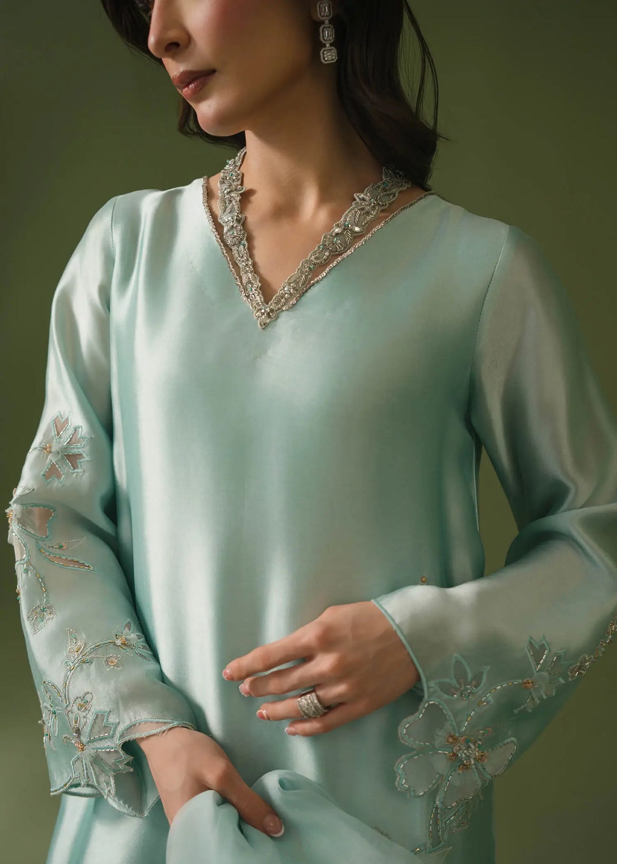 Jeem | Celestial Luxe Formals | ZIRA ICE BLUE by Jeem - Designer Dress  - Type : Ladies Clothes - Available at Libayah - 100% Original 