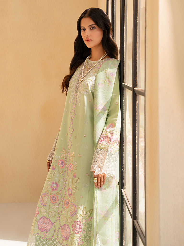 Rajbari | Jahaan Premium Festive Lawn | RAYA (Jahan) 1-B by Rajbari - Designer Dress - Type: Ladies Clothes - Available at Libayah - 100% Original
