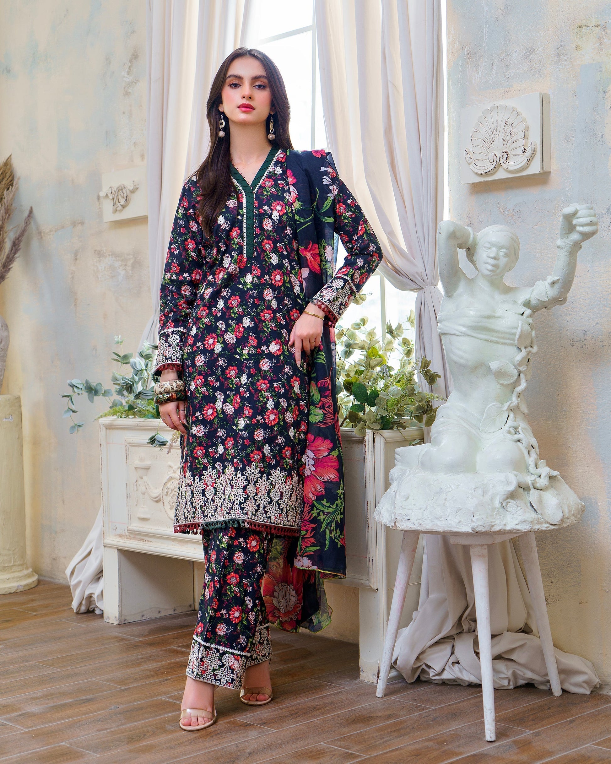 Hana | Floral Symphony | Rose Radiance by Hana - Designer Dress - Type: Ladies Clothes - Available at Libayah - 100% Original