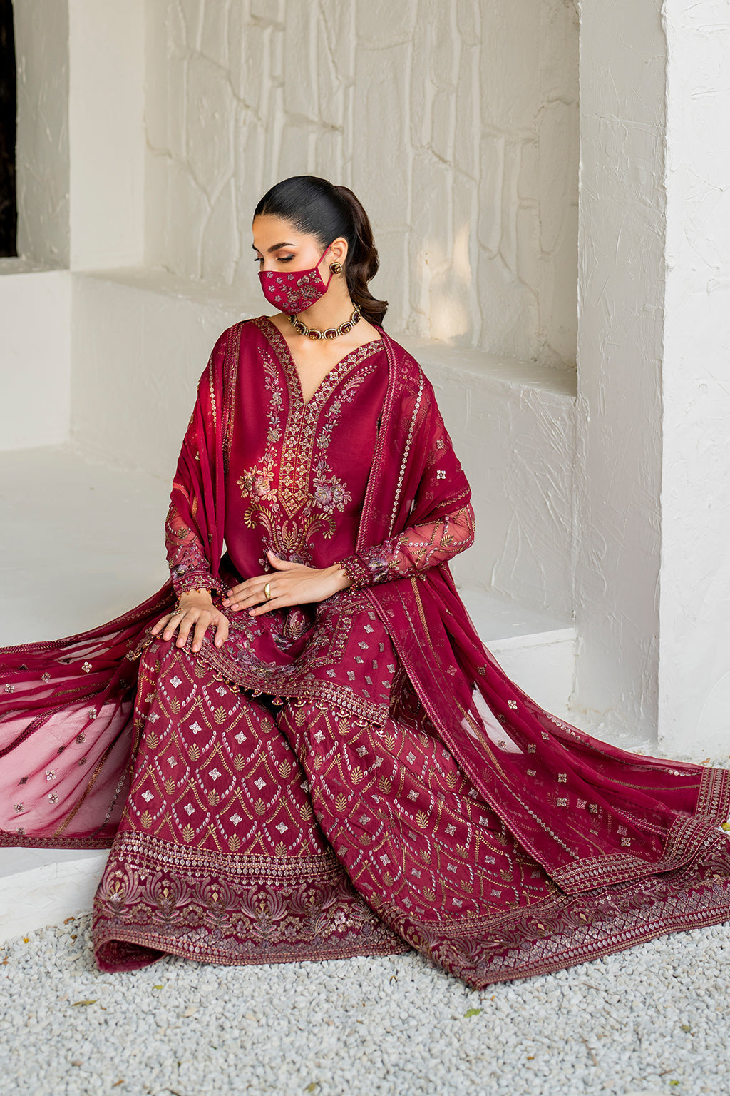 Flossie | Naqsh Formals | S-1402 (B) by Flossie - Designer Dress - Type: Ladies Clothes - Available at Libayah - 100% Original