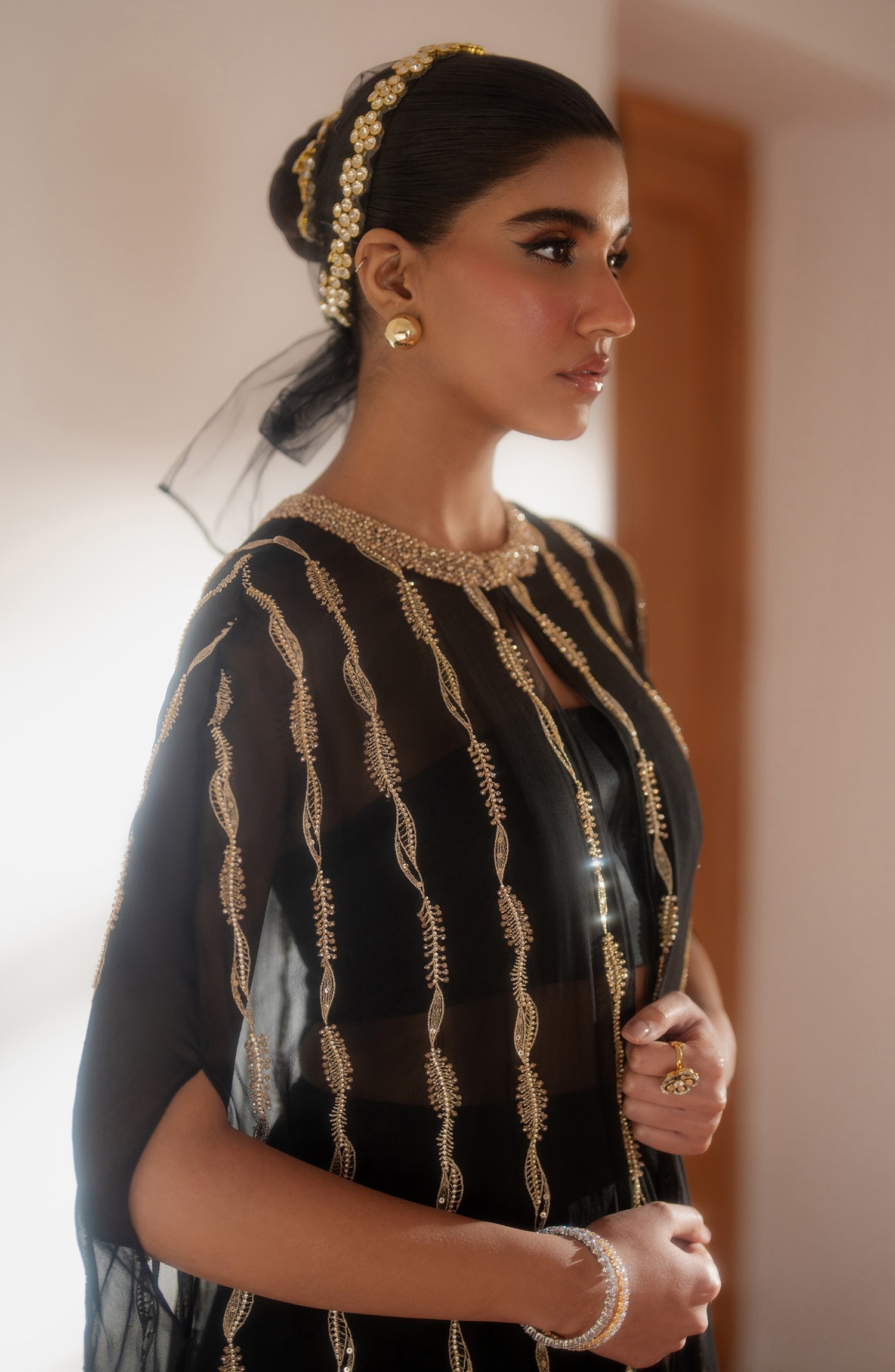 Caia | Luxury Eid Edits 25 | SADIE- BLACK by Caia - Designer Dress - Type: Ladies Clothes - Available at Libayah - 100% Original