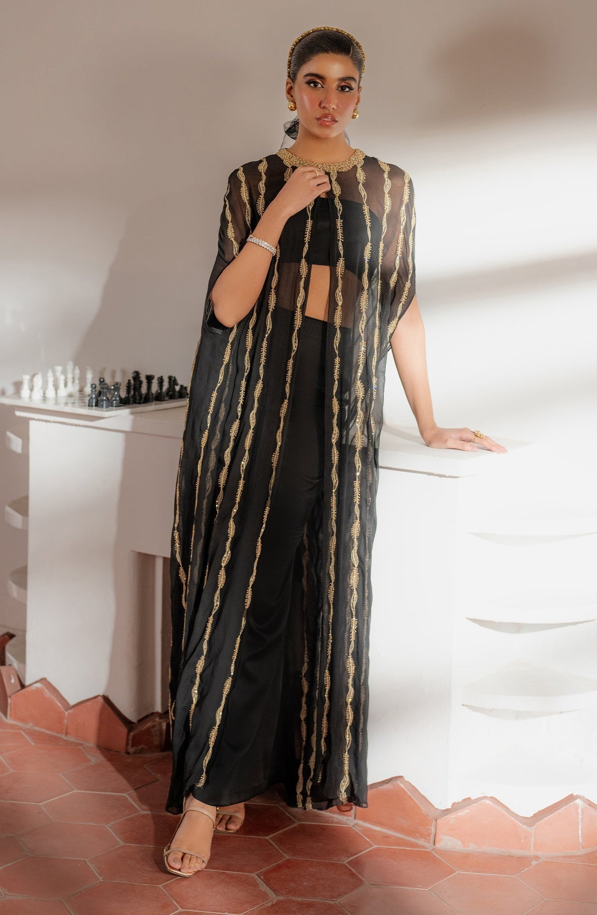 Caia | Luxury Eid Edits 25 | SADIE- BLACK by Caia - Designer Dress - Type: Ladies Clothes - Available at Libayah - 100% Original