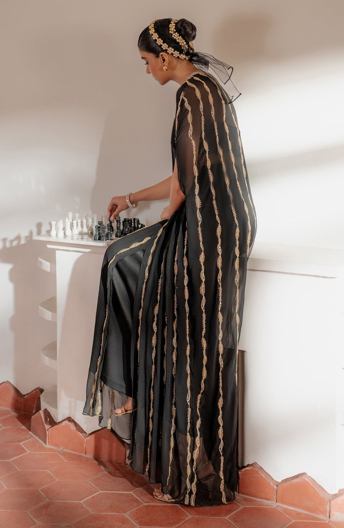 Caia | Luxury Eid Edits 25 | SADIE- BLACK by Caia - Designer Dress - Type: Ladies Clothes - Available at Libayah - 100% Original